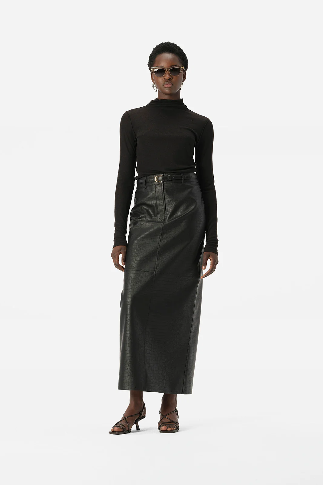 Akari Skirt Black Croc - Image 3