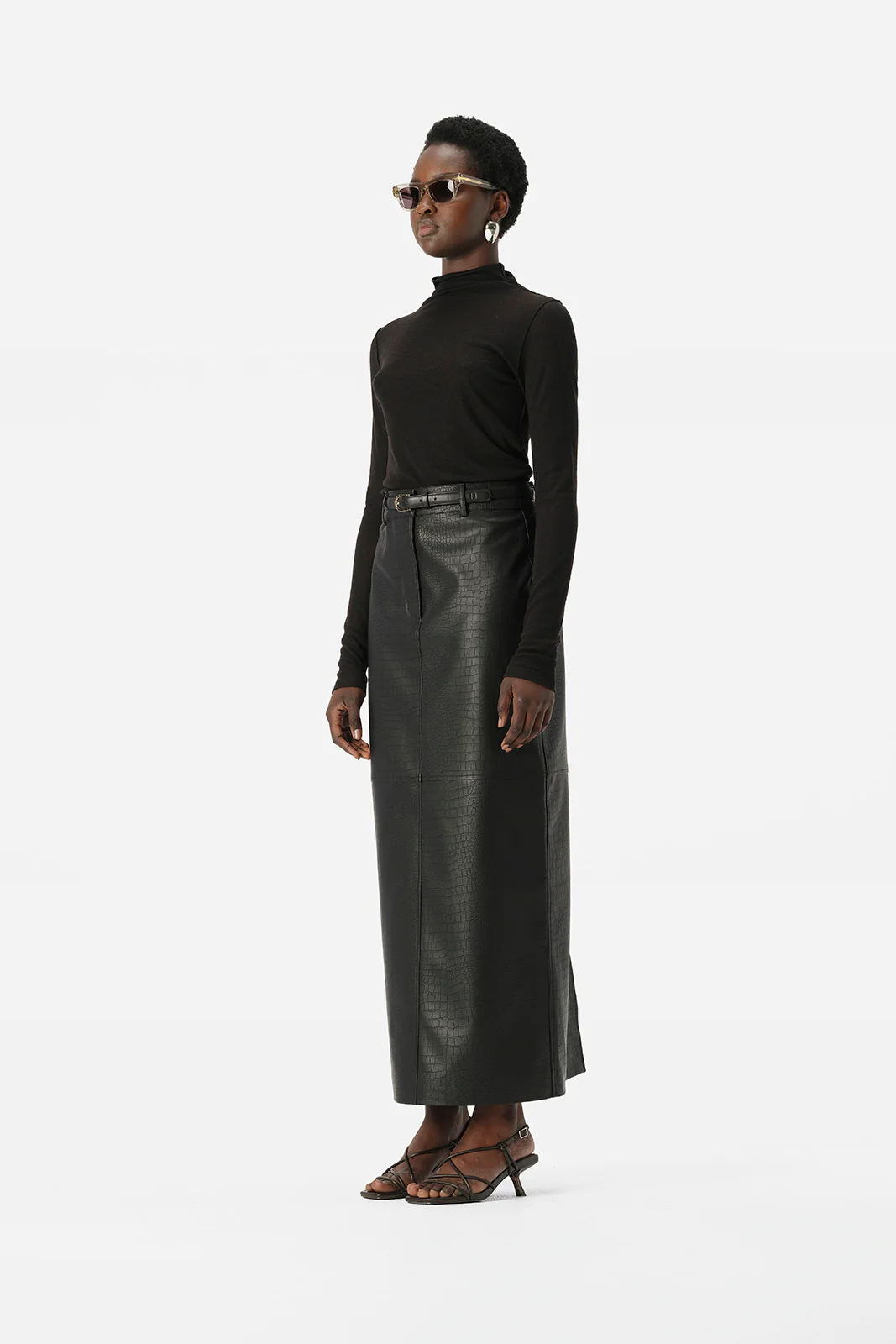 Akari Skirt Black Croc - Image 4