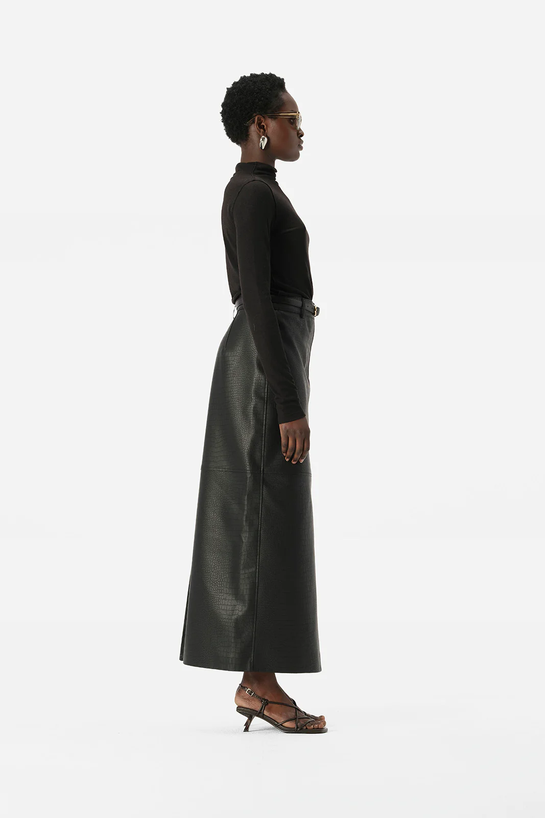 Akari Skirt Black Croc - Image 6