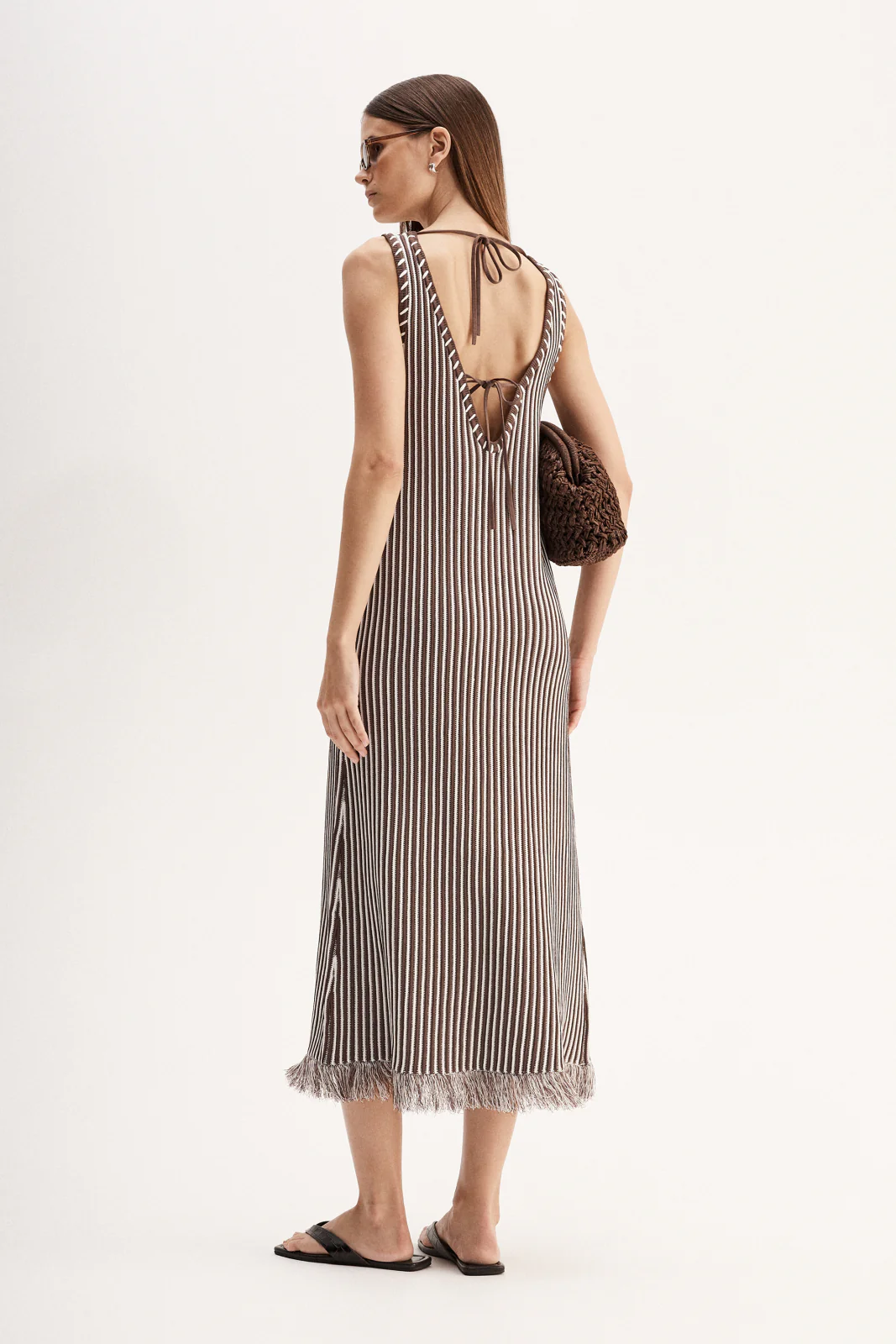 Alessandra Maxi Dress Chocolate Stripe - Image 5