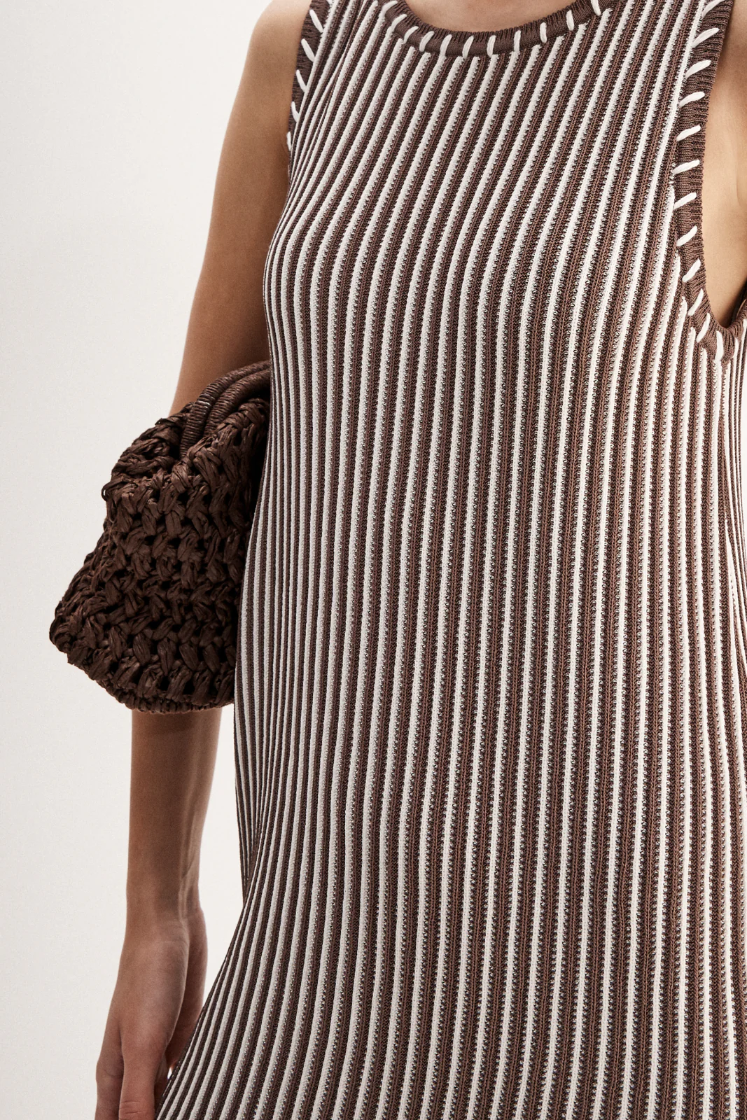 Alessandra Maxi Dress Chocolate Stripe - Image 6