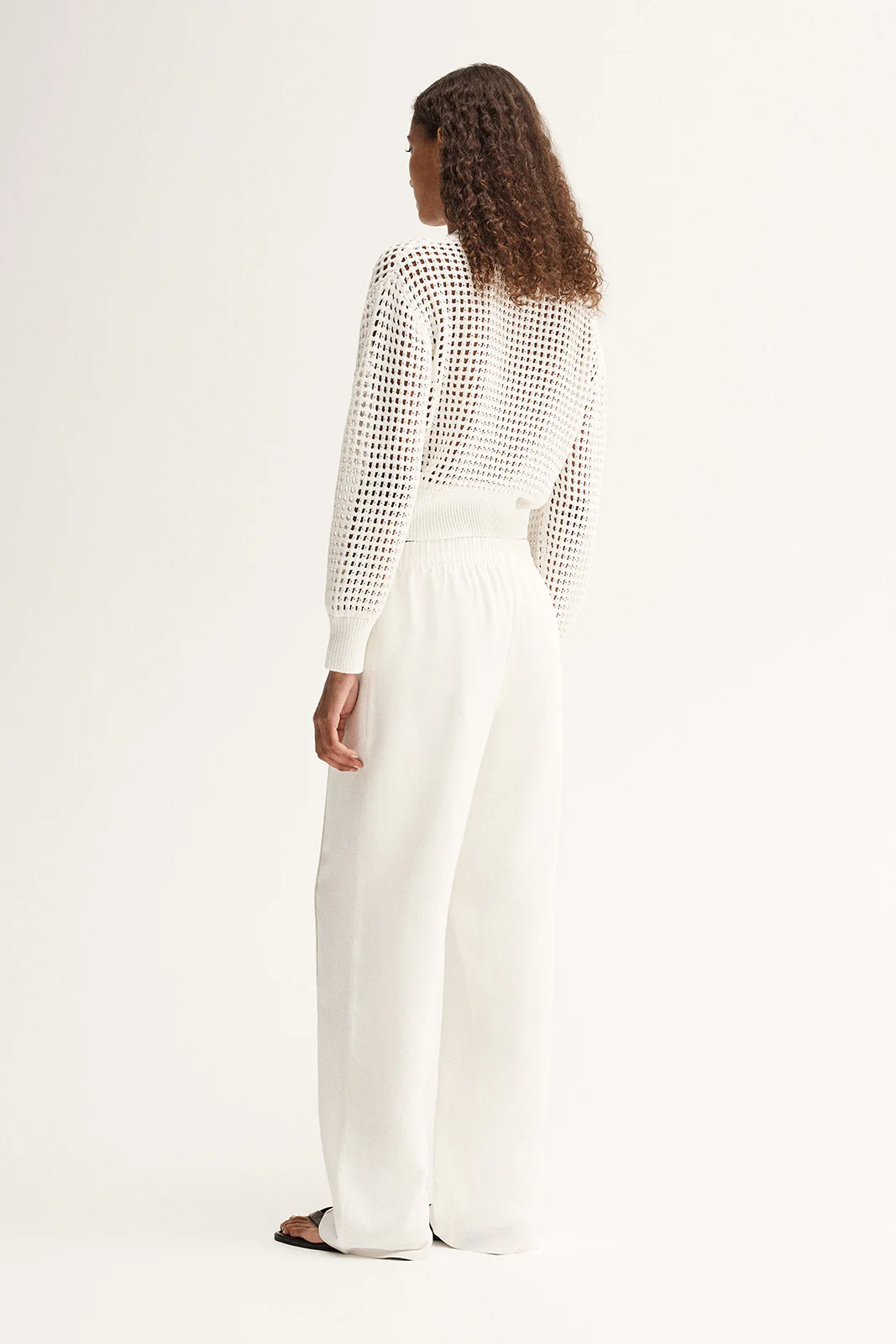 Aria Crochet Knit Jumper White - Image 6