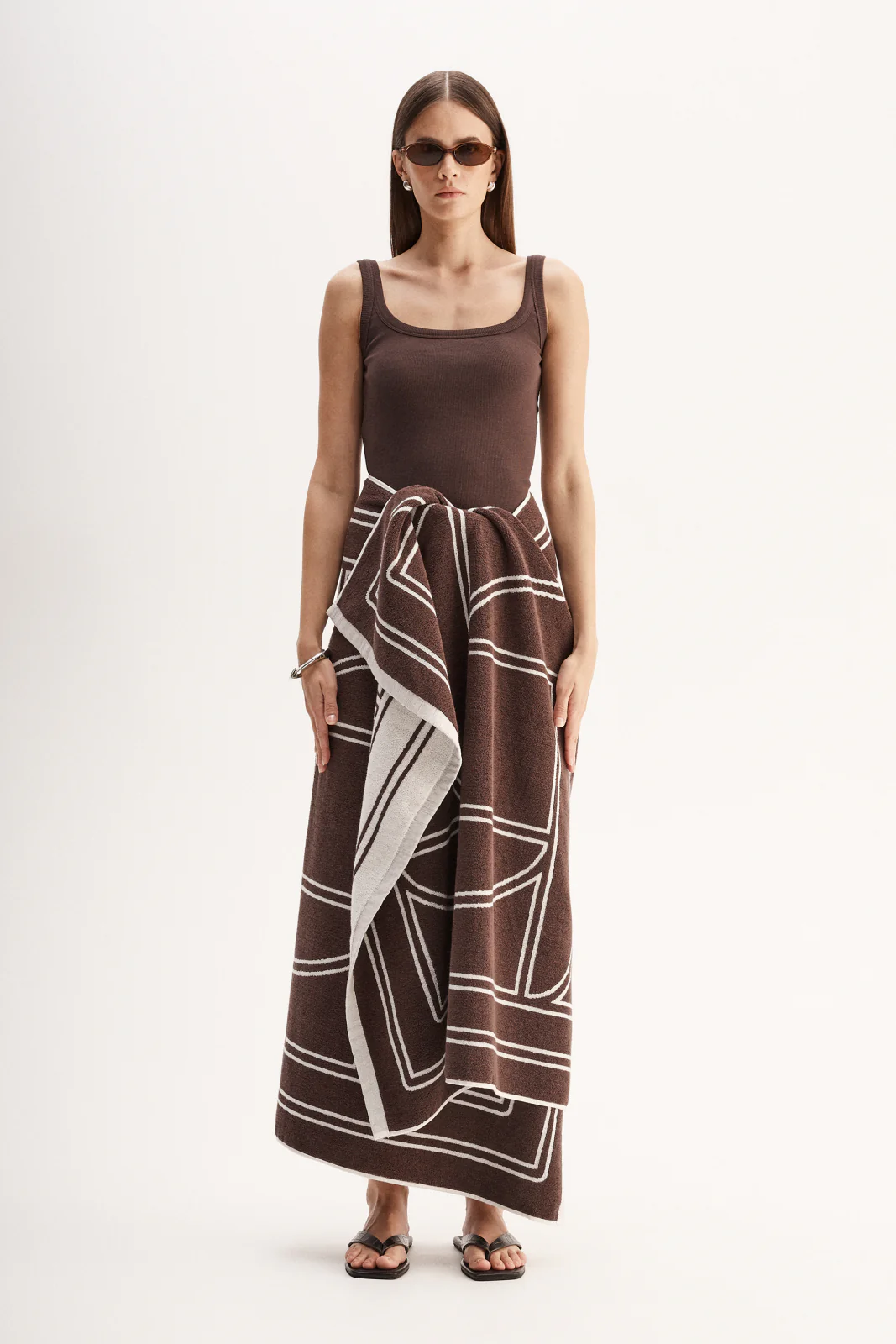 Beau Towel Chocolate Ecru