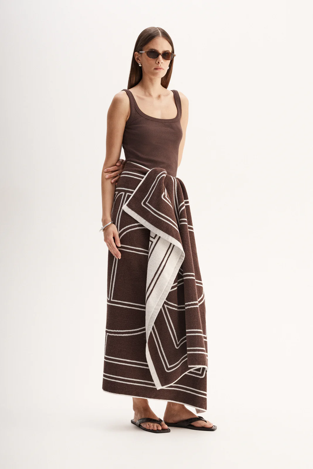 Beau Towel Chocolate Ecru - Image 4
