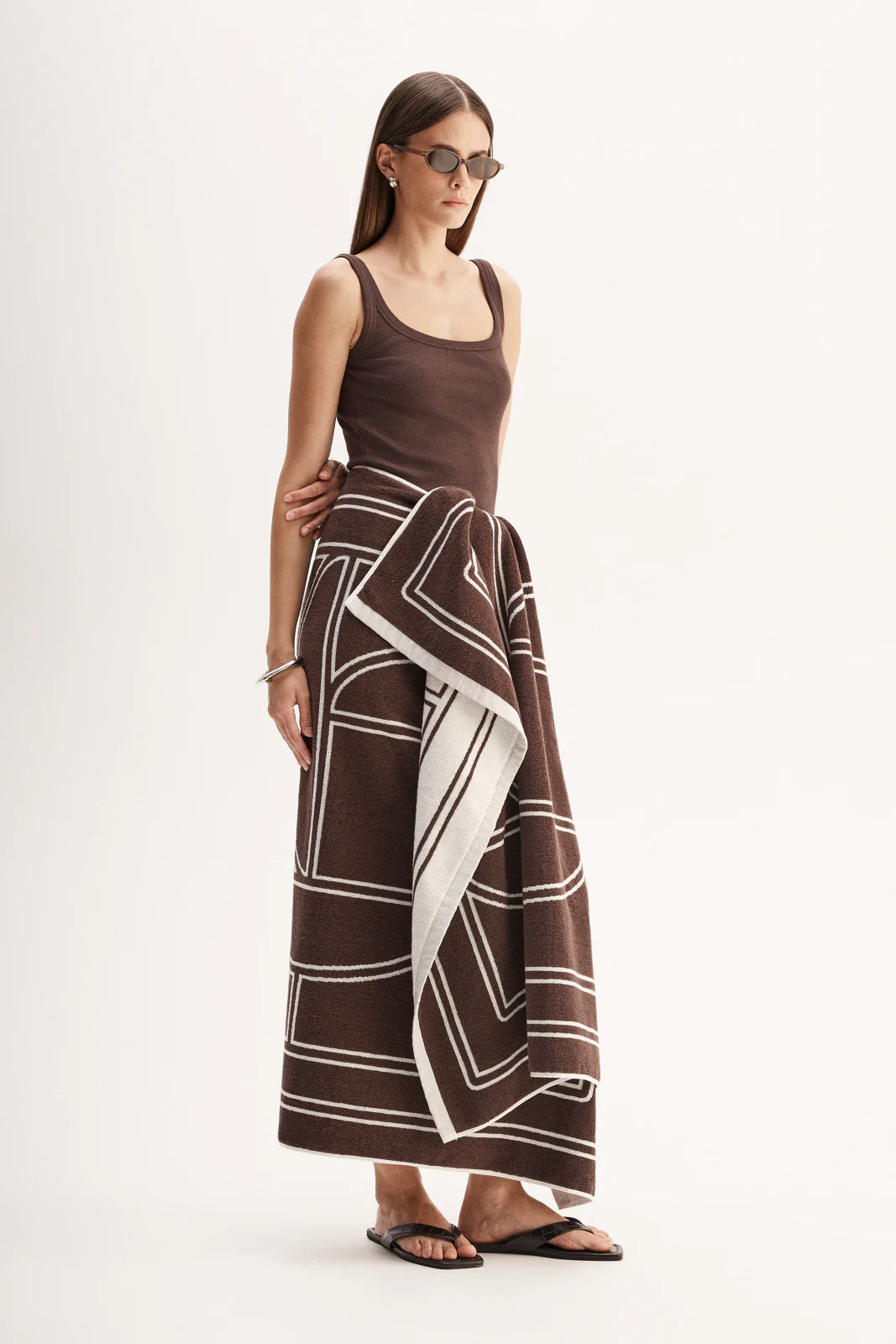 Beau Towel Chocolate Ecru - Image 5