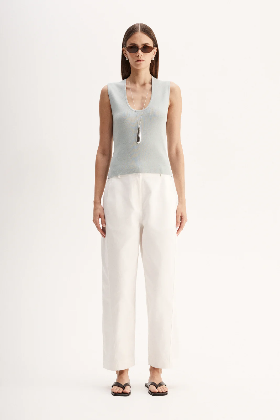 Blair Knit Top Light Blue - Image 3