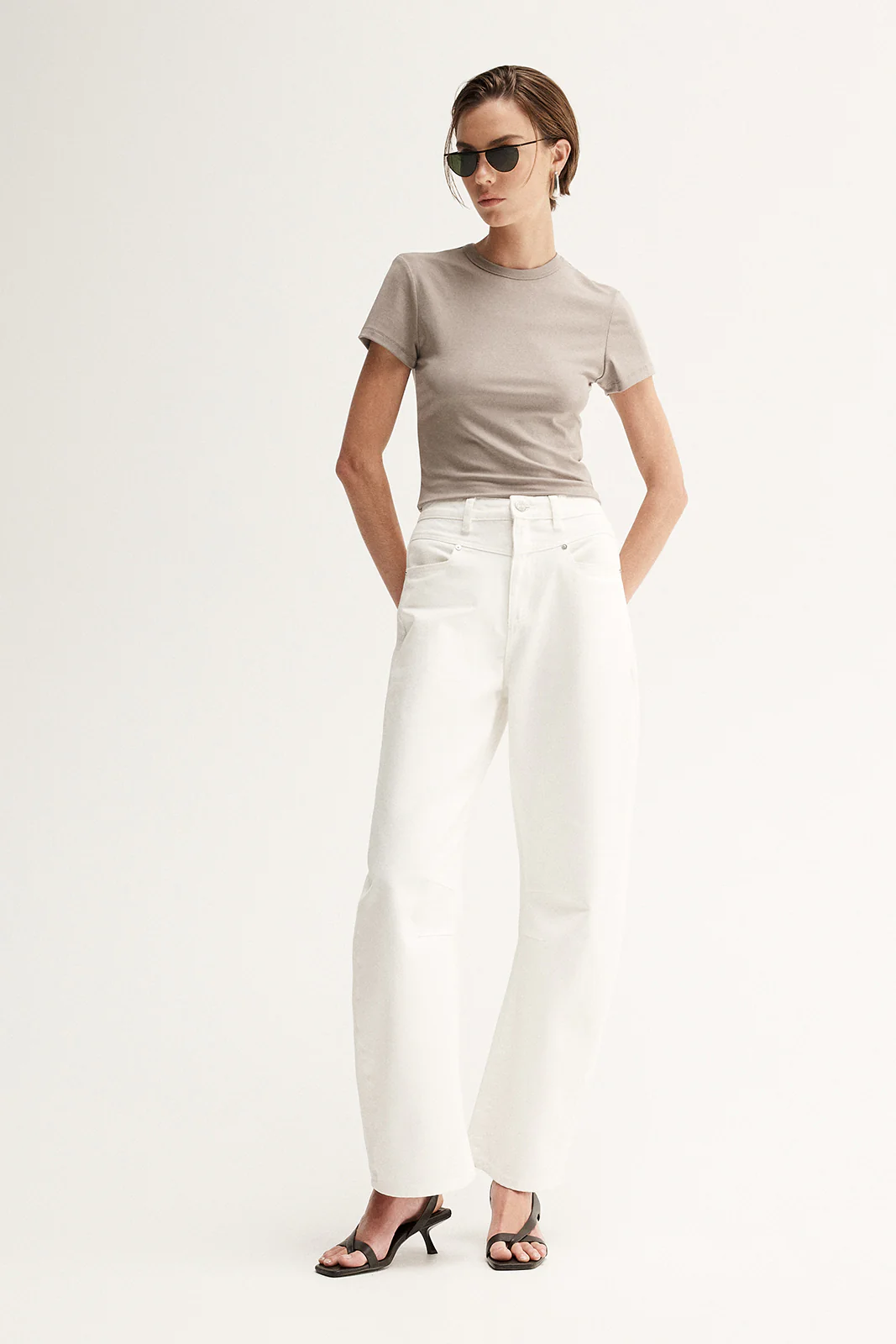 Bonnie Fitted Tee Almond Marle - Image 3