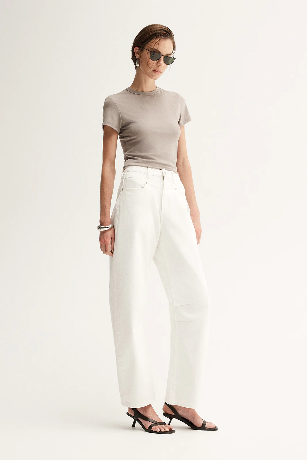 Bonnie Fitted Tee Almond Marle - Image 4