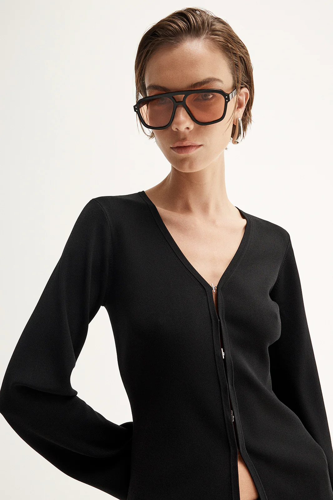 Clare Knit Top Black - Image 2