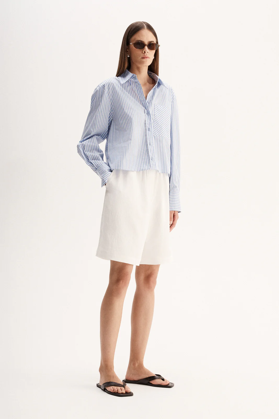 Dash Stripe Shirt Blue Stripe - Image 3