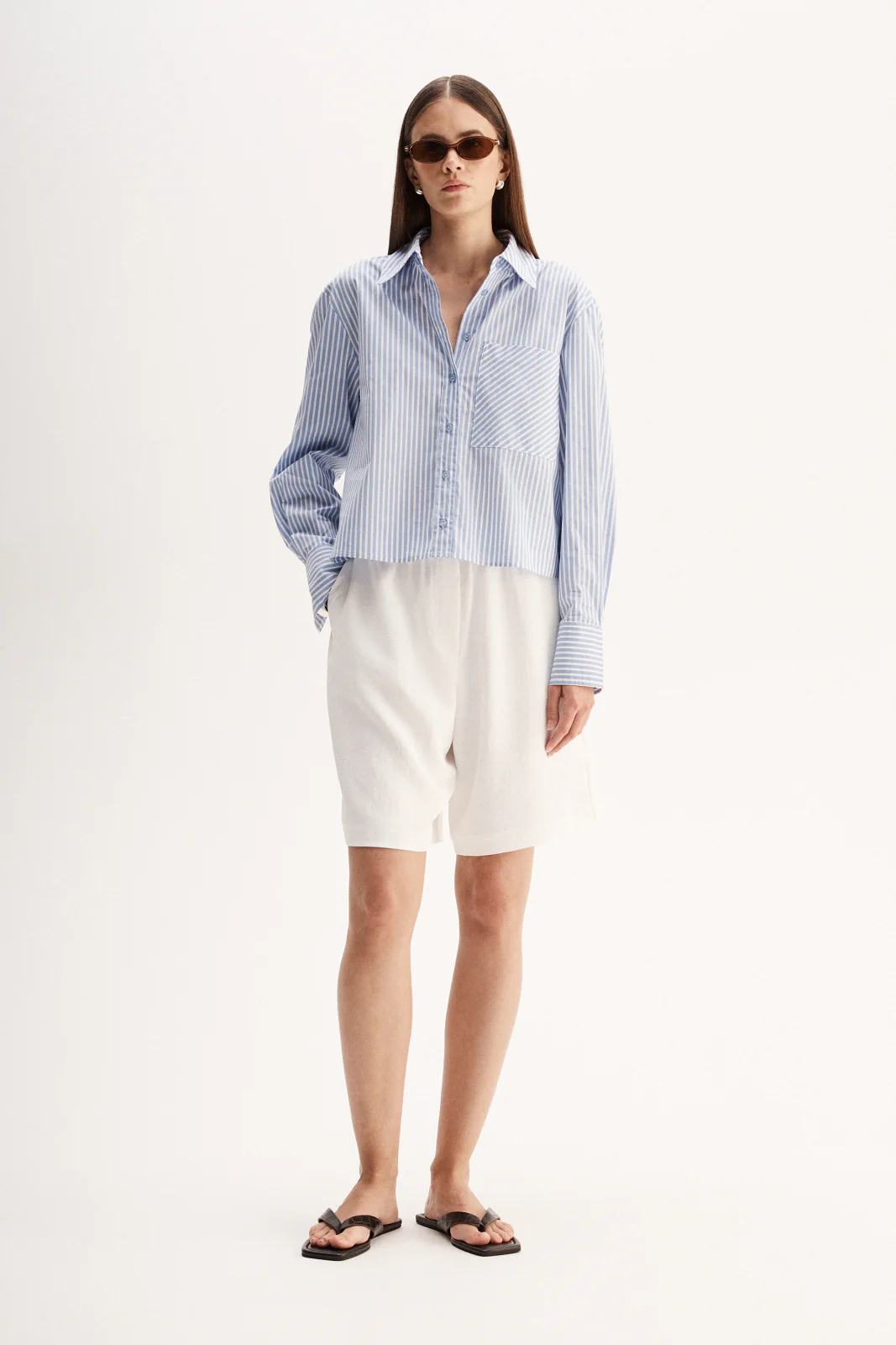 Dash Stripe Shirt Blue Stripe - Image 4