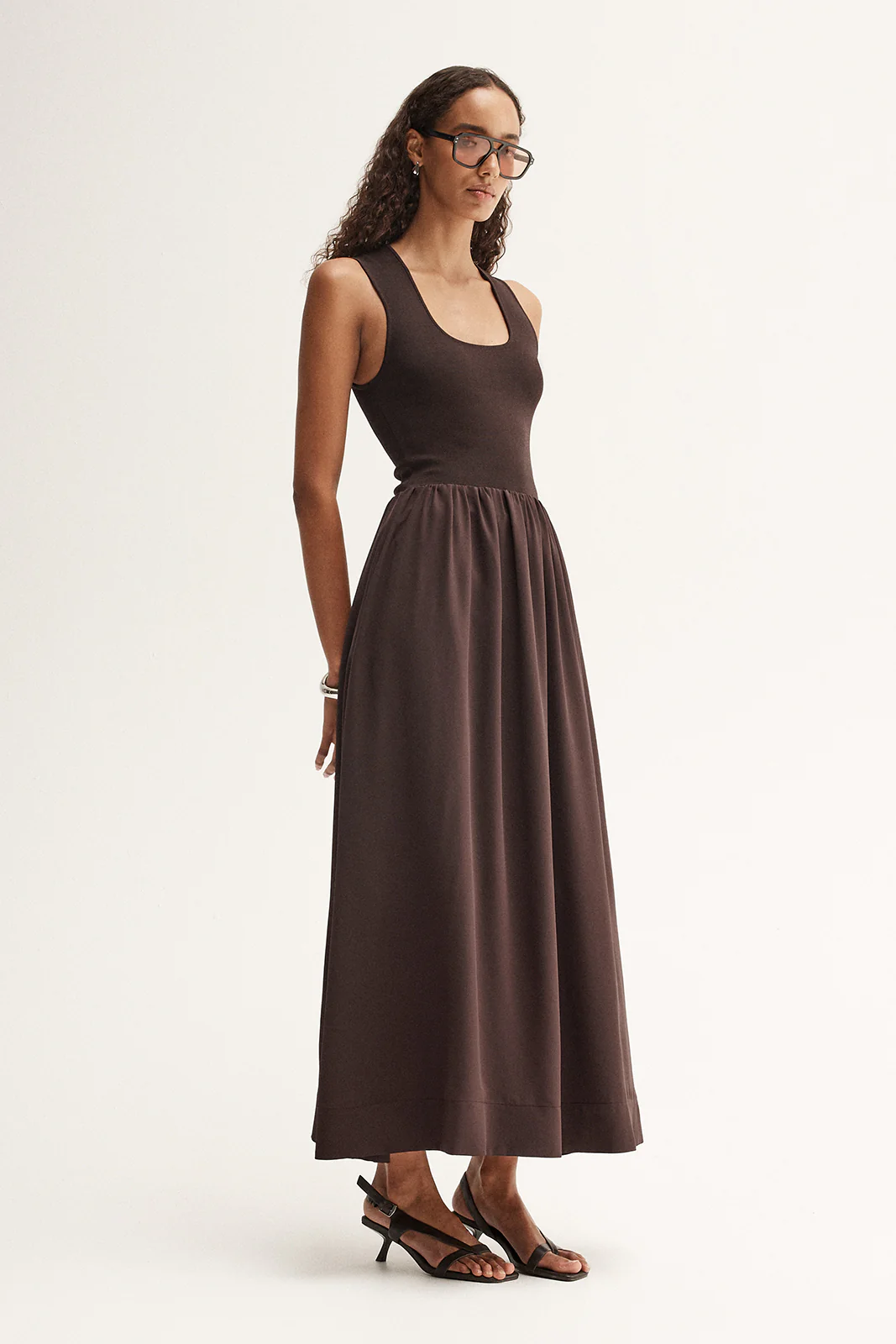 Drew Maxi Dress Chocolate - Image 3