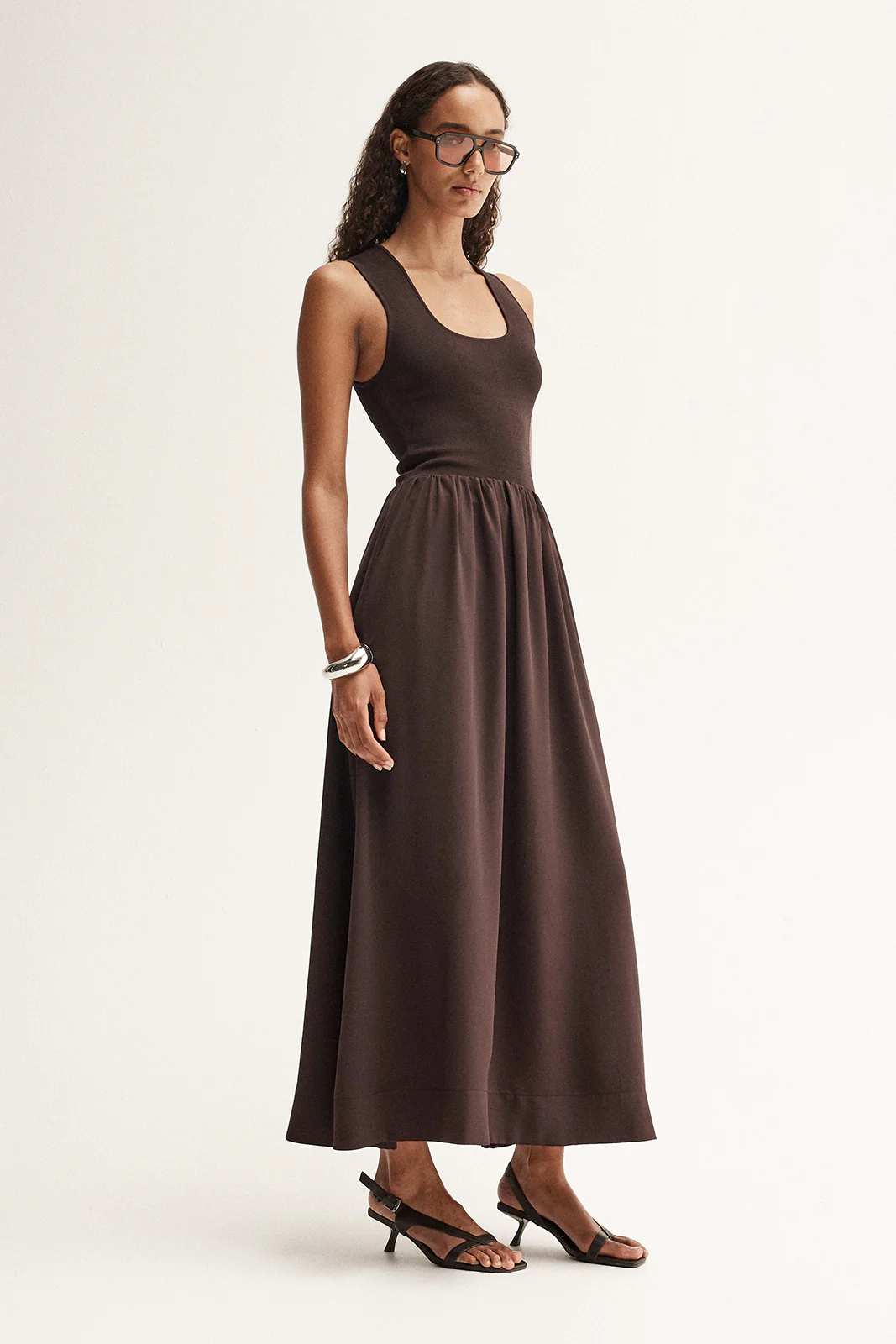 Drew Maxi Dress Chocolate - Image 4