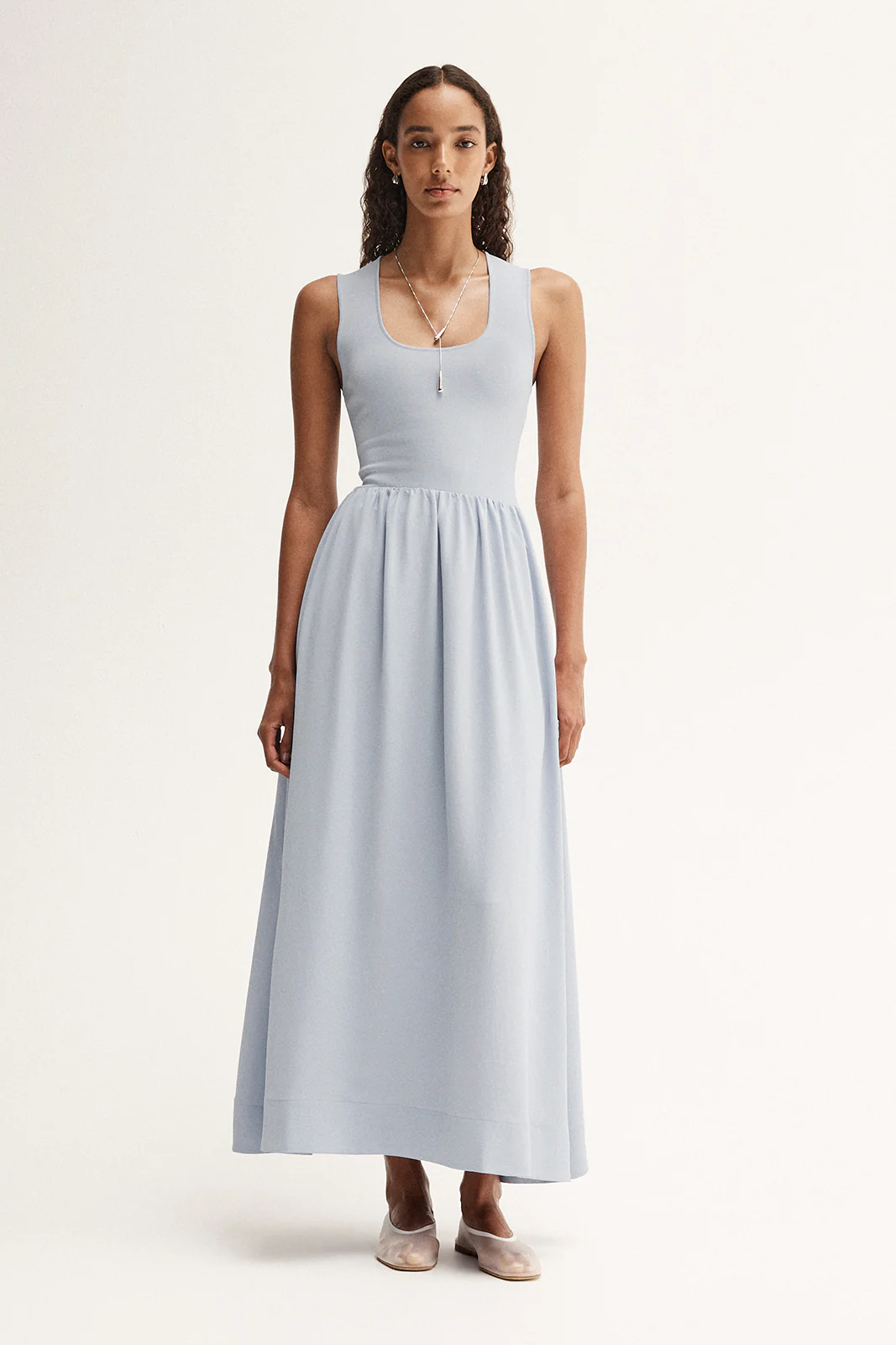 Drew Maxi Dress Soft Blue - Image 4