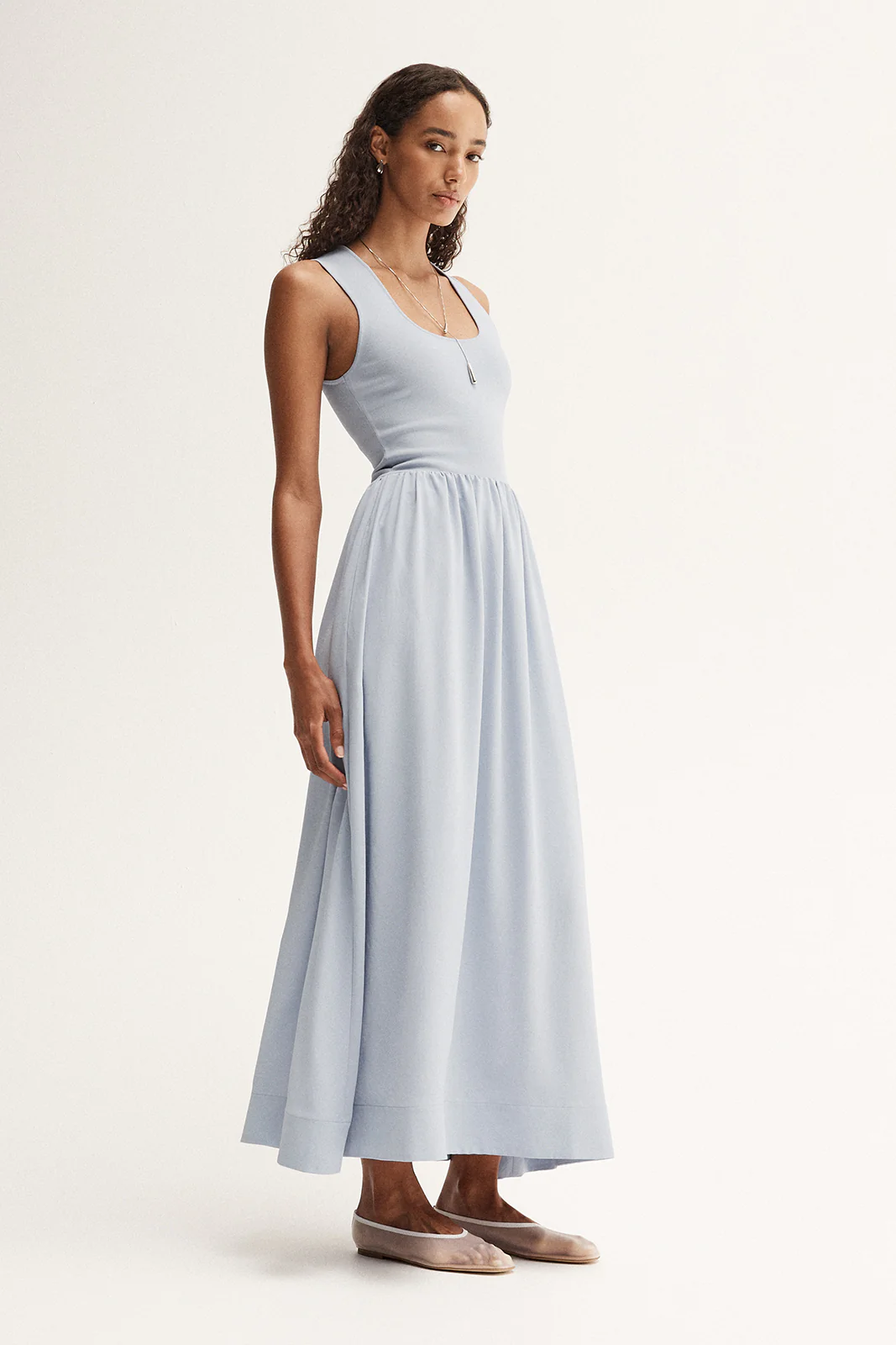 Drew Maxi Dress Soft Blue - Image 5
