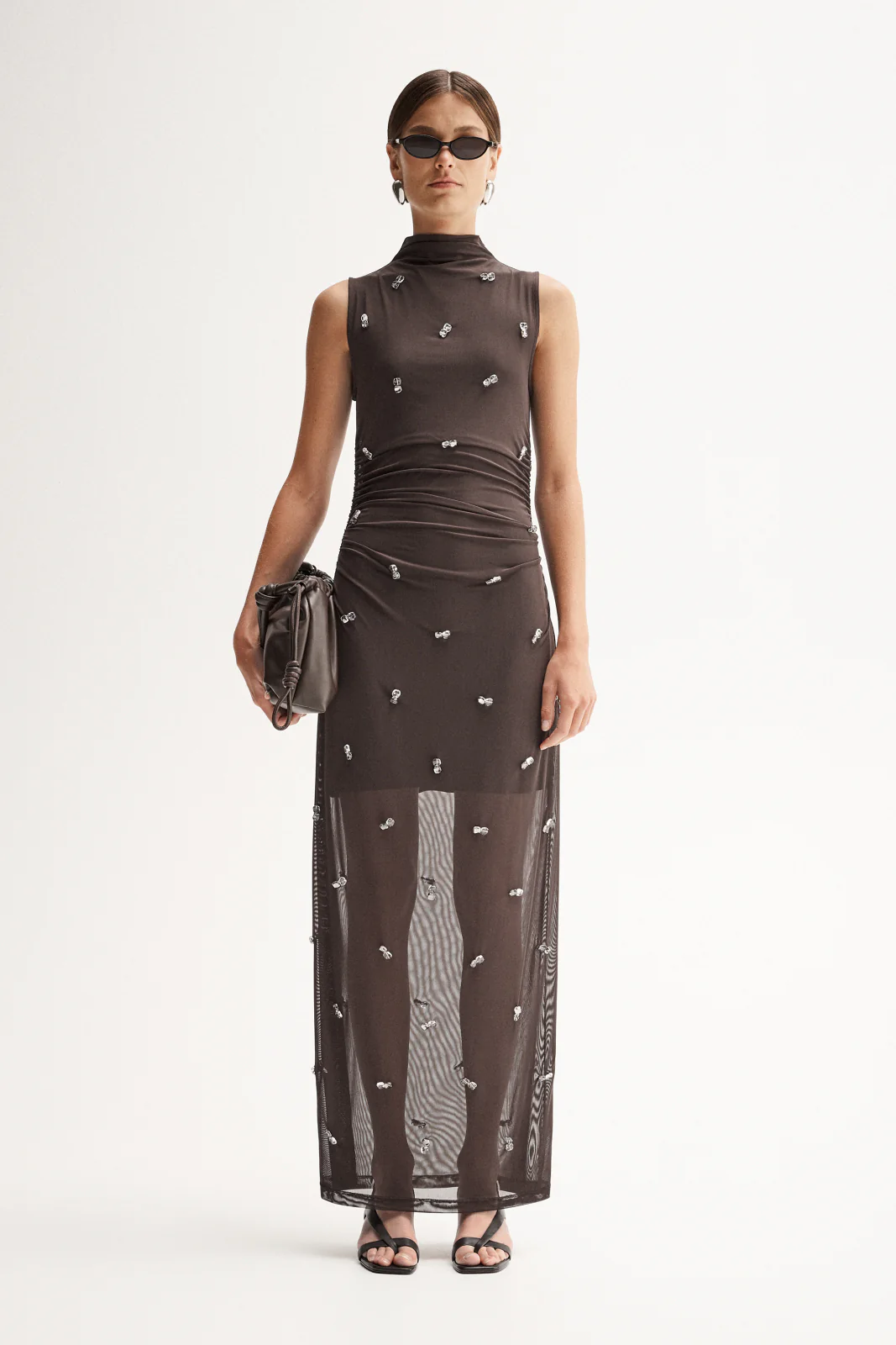 Elara Maxi Dress Chocolate - Image 4