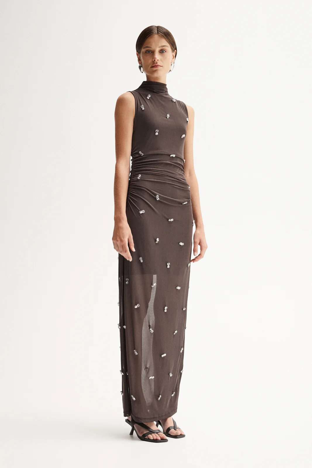 Elara Maxi Dress Chocolate - Image 5
