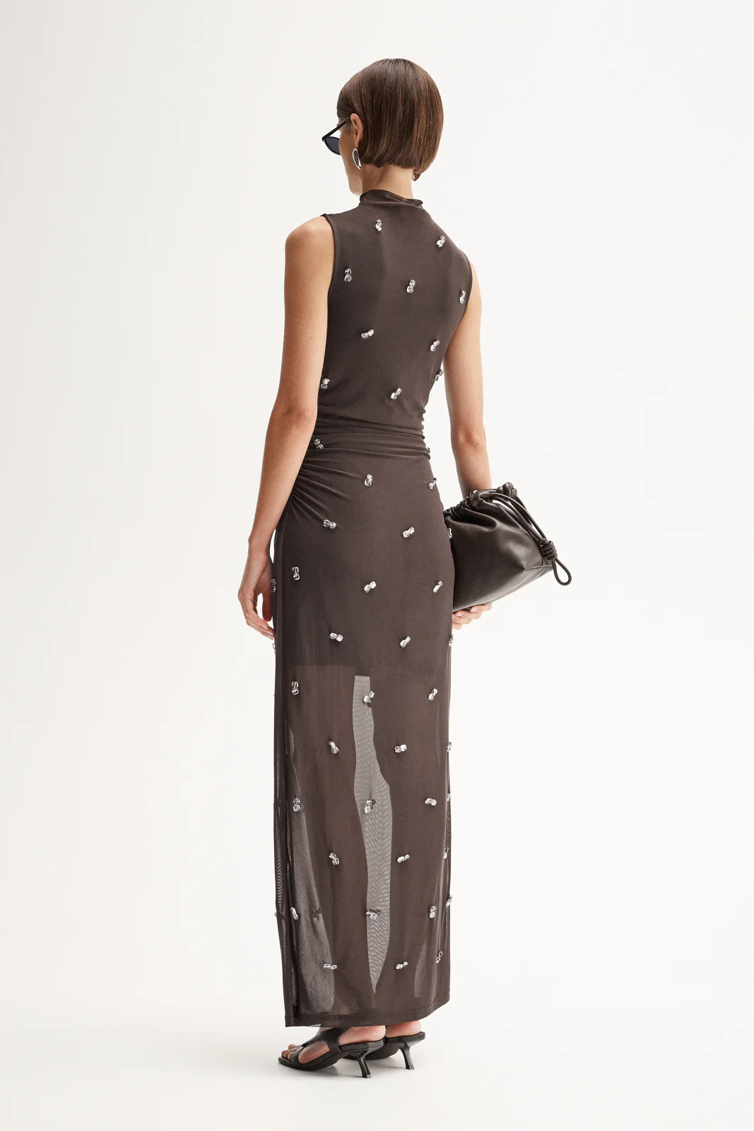Elara Maxi Dress Chocolate - Image 6