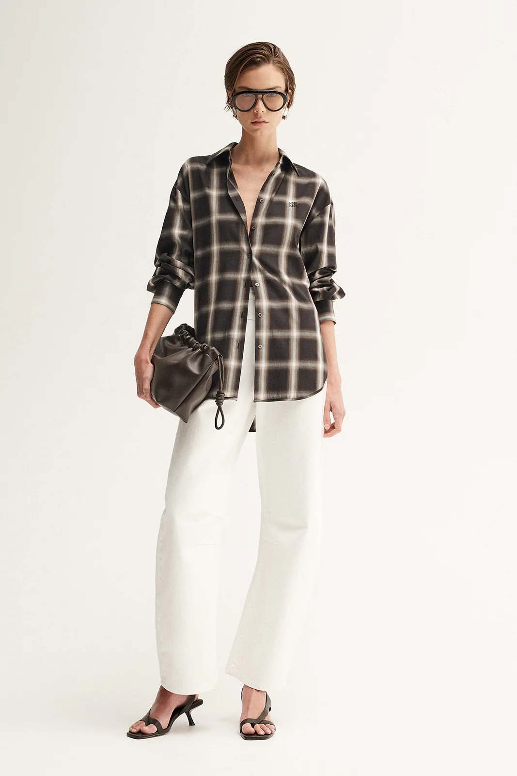 Esme Shirt Brown Check - Image 3