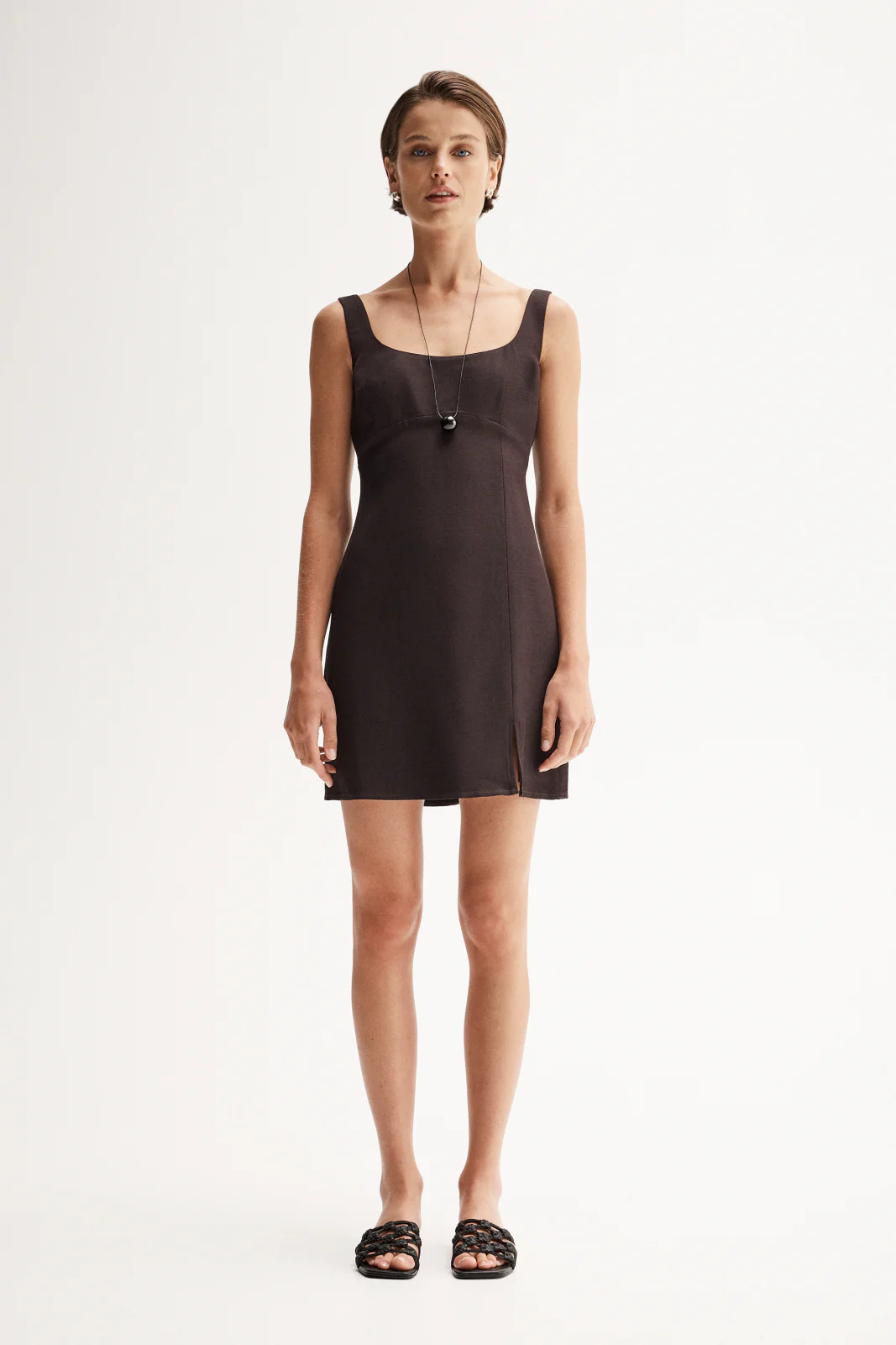 Frida Mini Dress Chocolate - Image 3