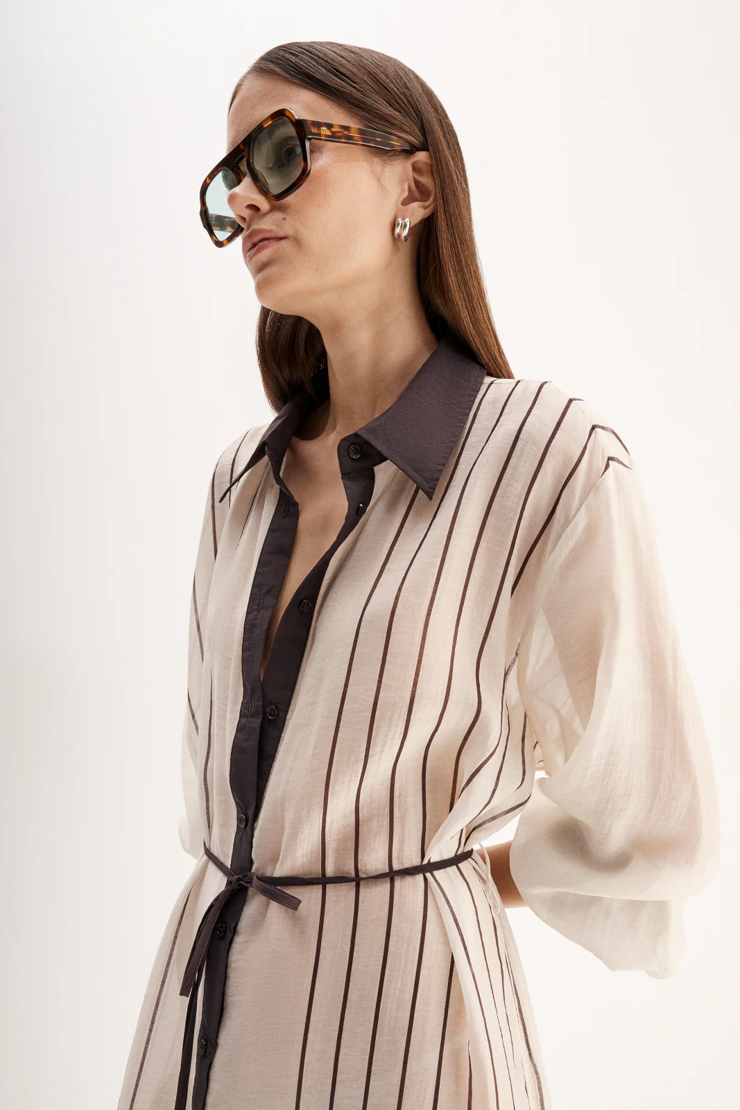 Havana Maxi Dress Chocolate Stripe - Image 4