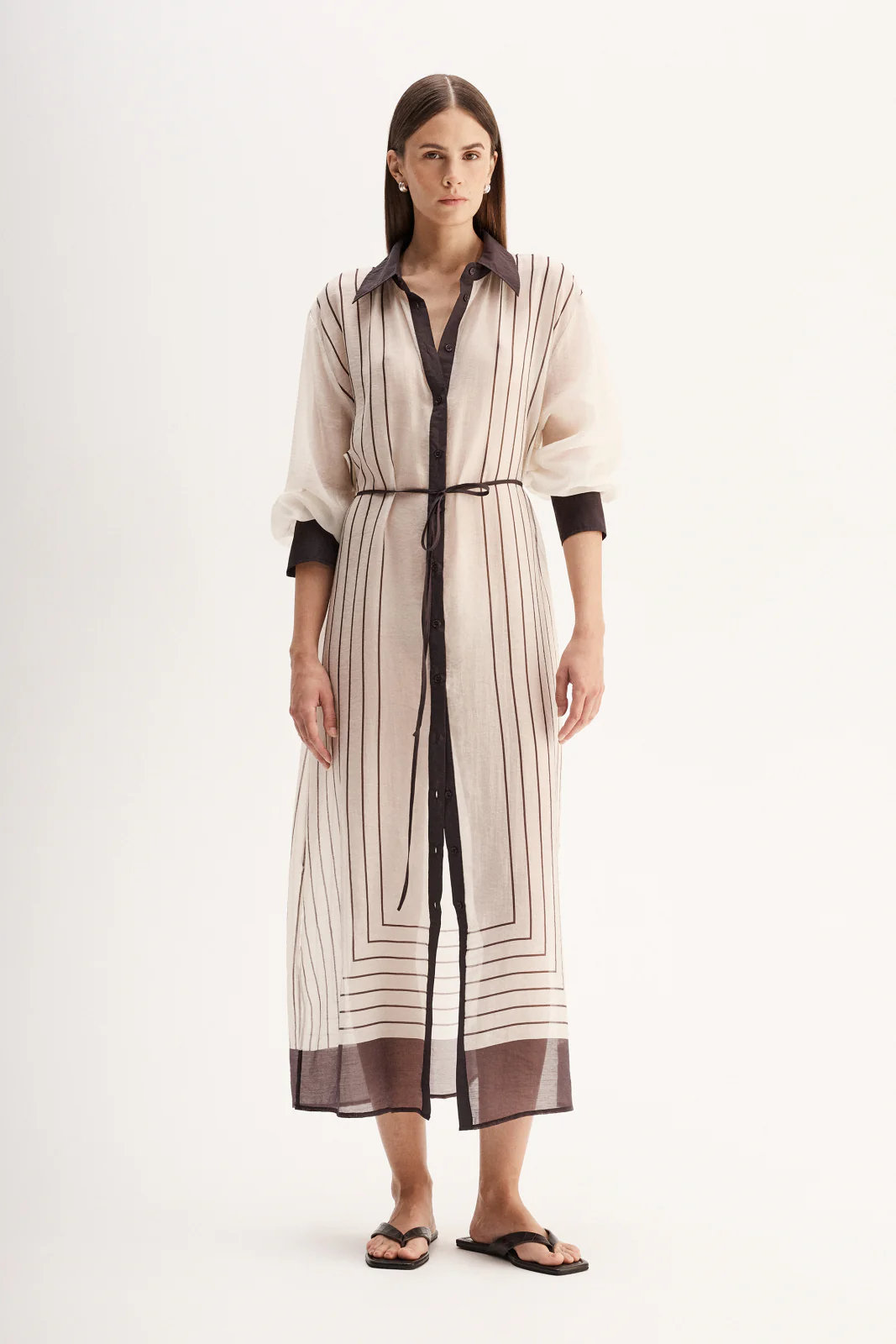 Havana Maxi Dress Chocolate Stripe - Image 5