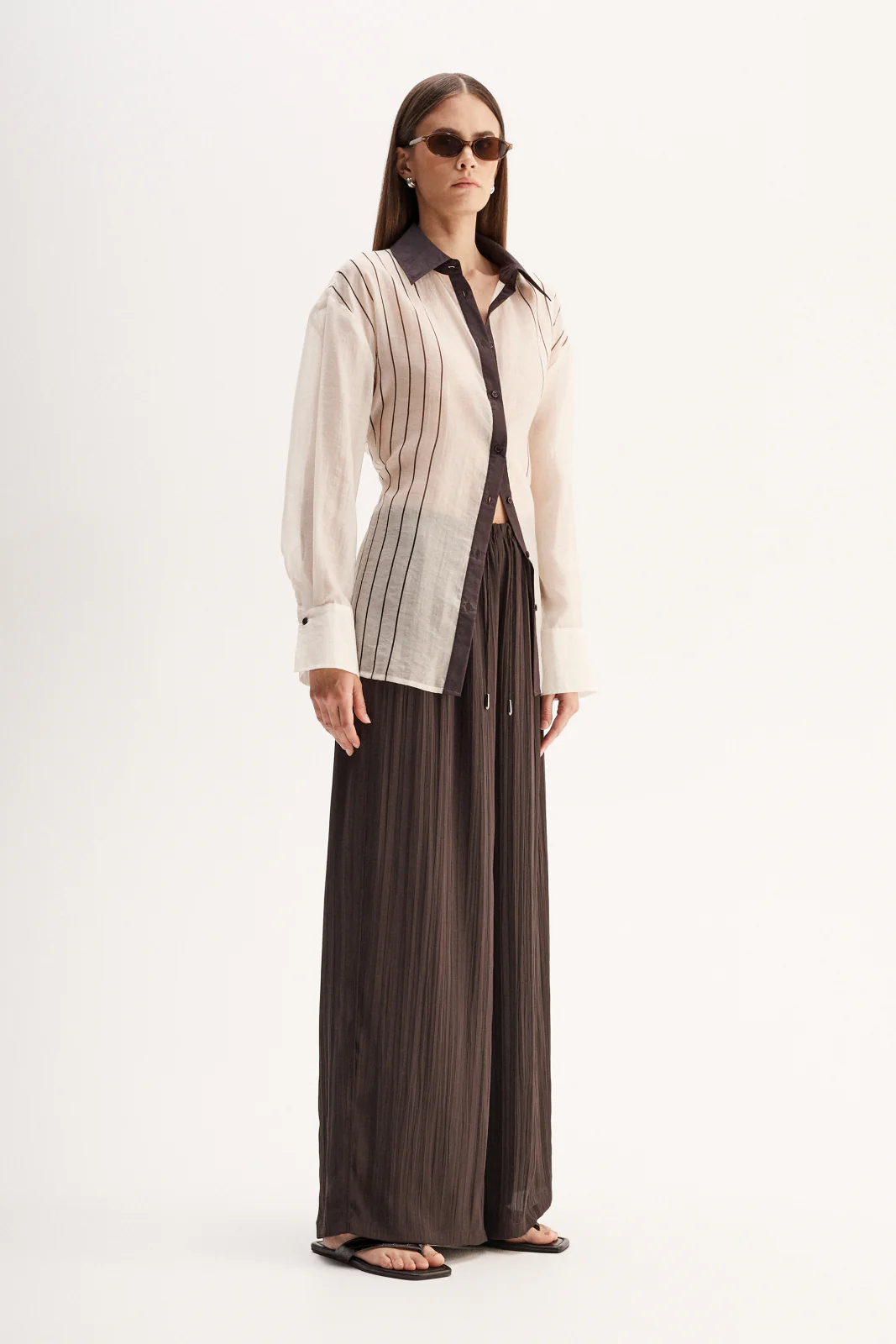 Havana Shirt Chocolate Stripe - Image 4