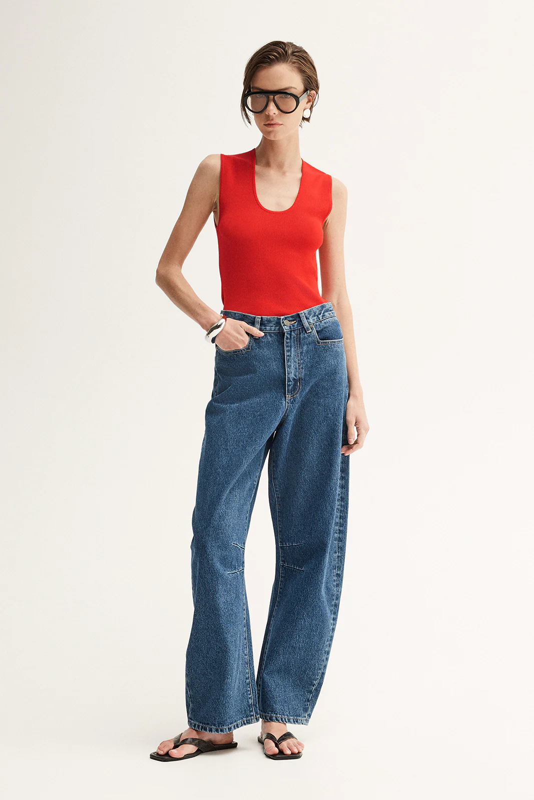 Hayes Knit Top Crimson - Image 4