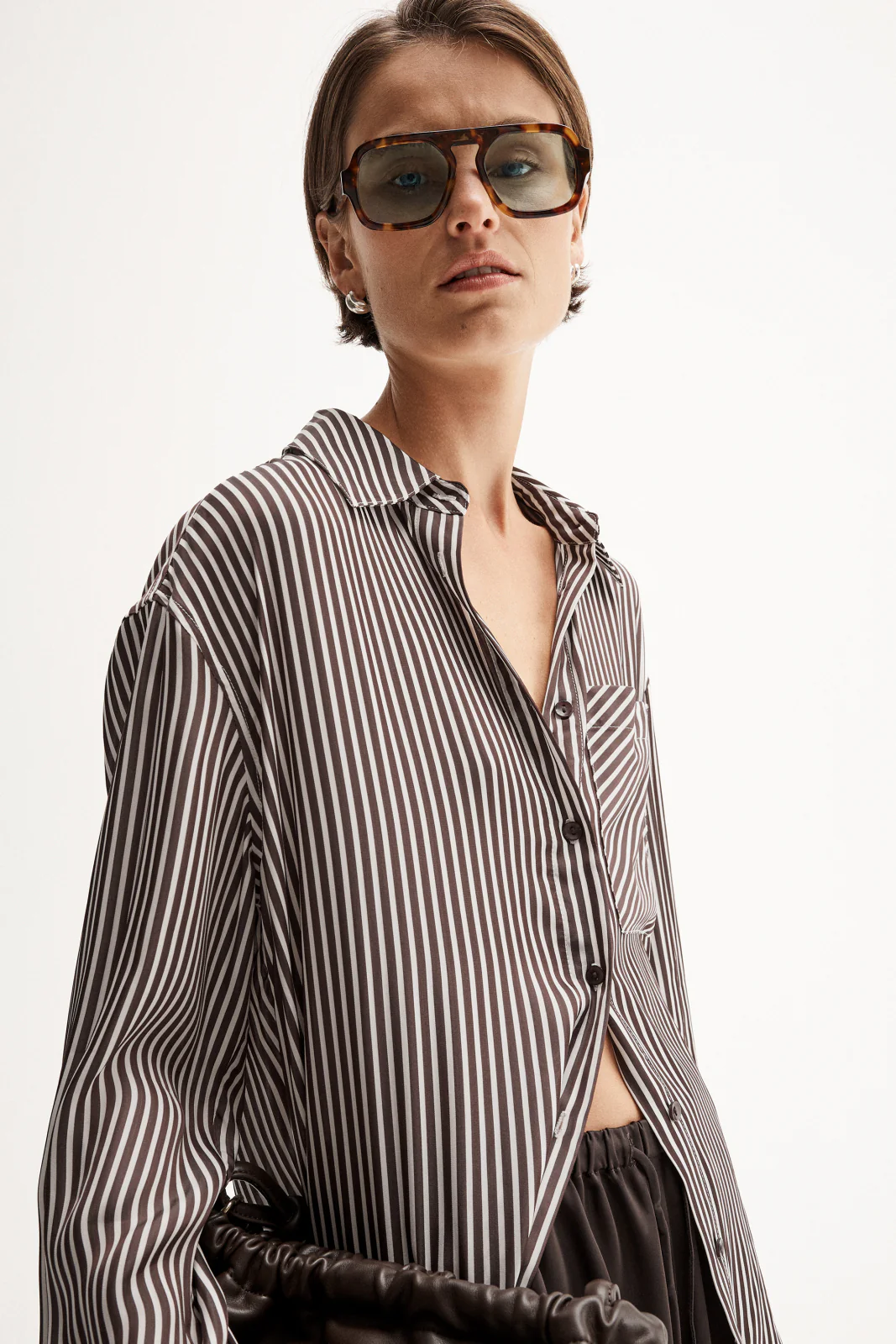Jamie Stripe Shirt Brown Stripe - Image 3