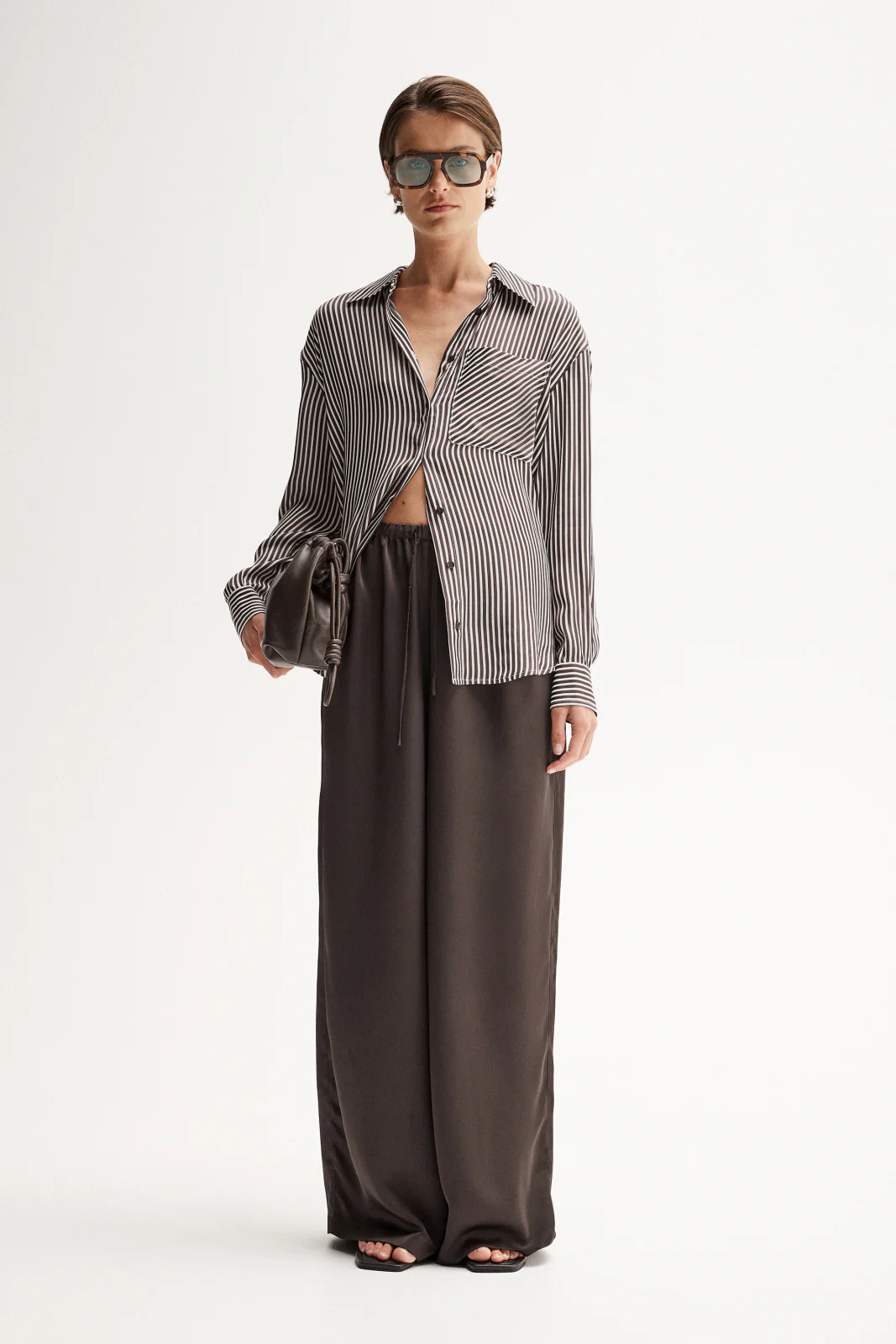 Jamie Stripe Shirt Brown Stripe - Image 4