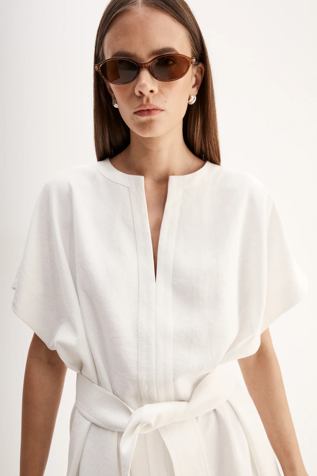 Kenji Mini Dress White - Image 4