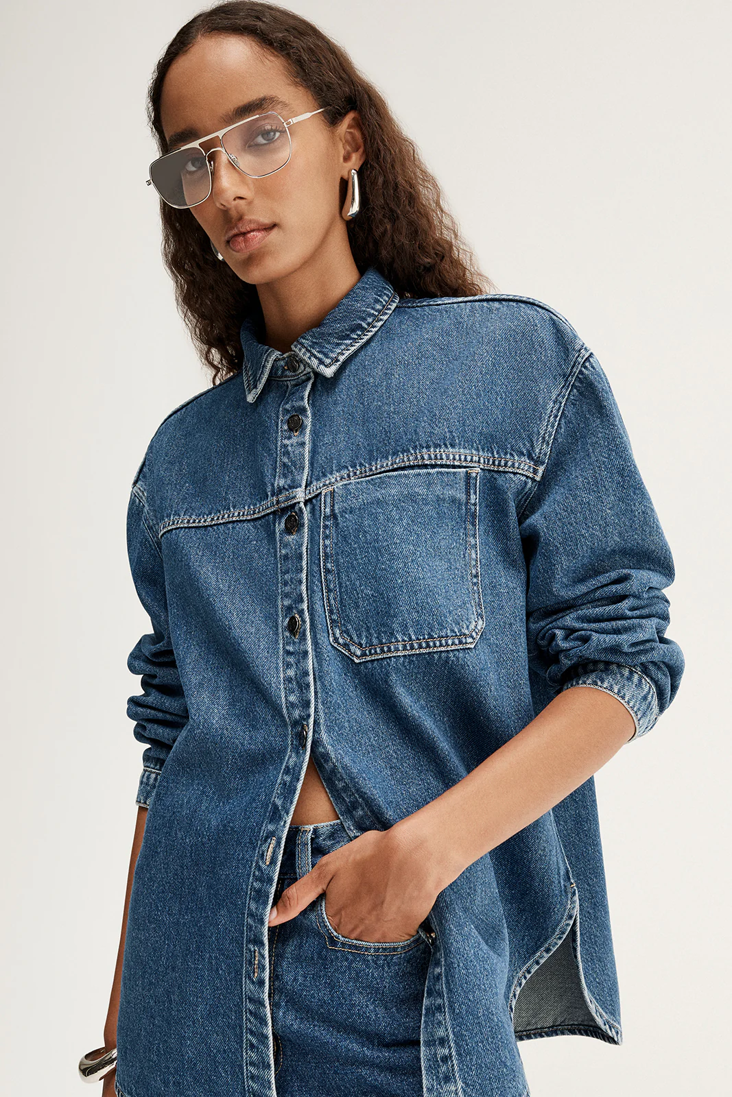 Kennedy Denim Shirt Dark Indigo - Image 4