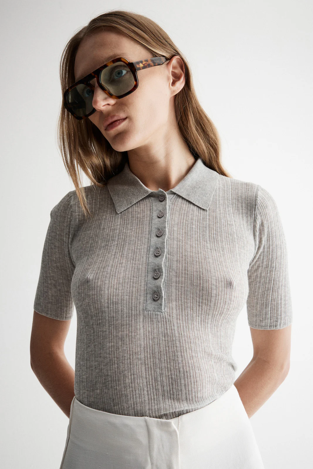 Kona Knit Top Light Grey - Image 4
