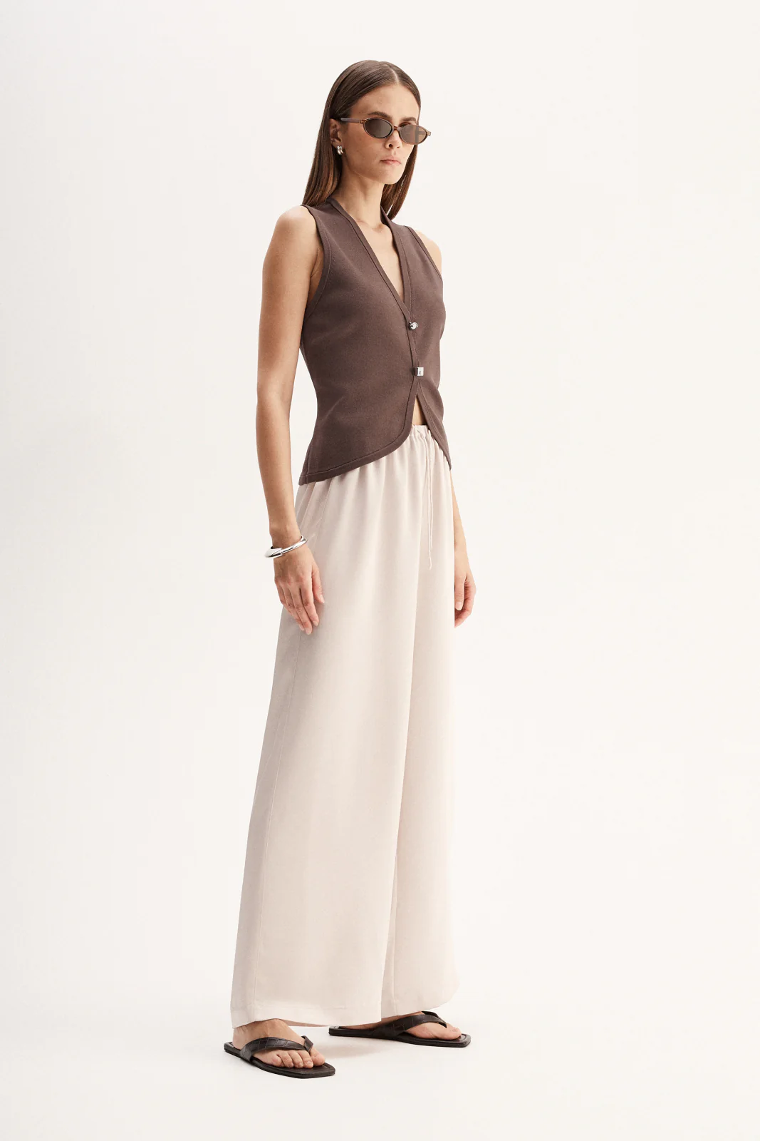 Lana Knit Vest Chocolate - Image 4
