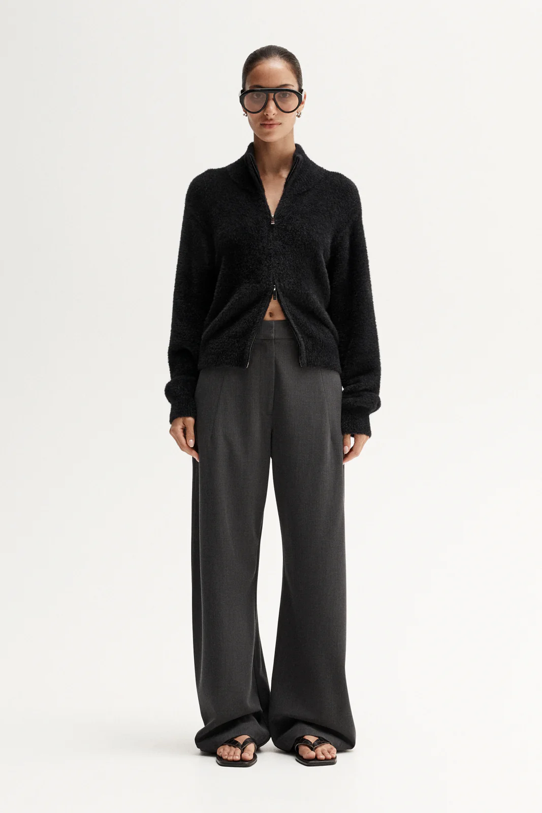 Leon Knit Cardigan Black - Image 3