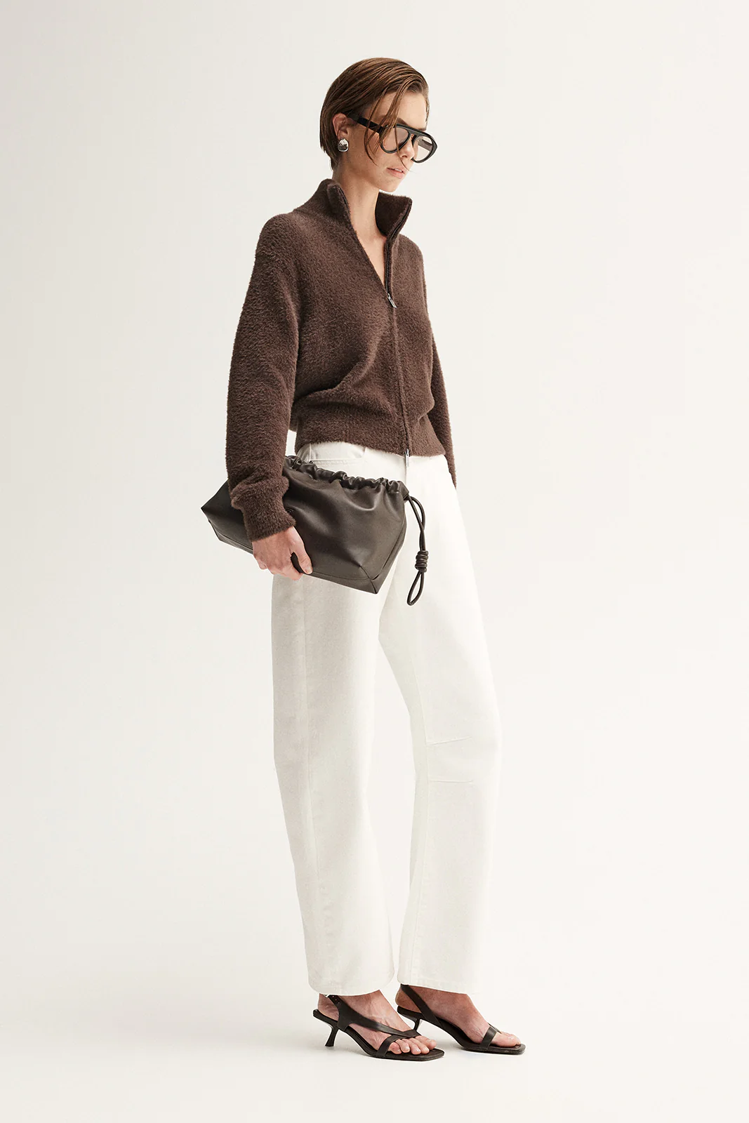 Leon Knit Cardigan Chocolate - Image 4