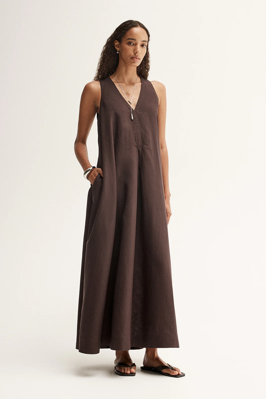 Mallory Maxi Dress Chocolate - Image 3