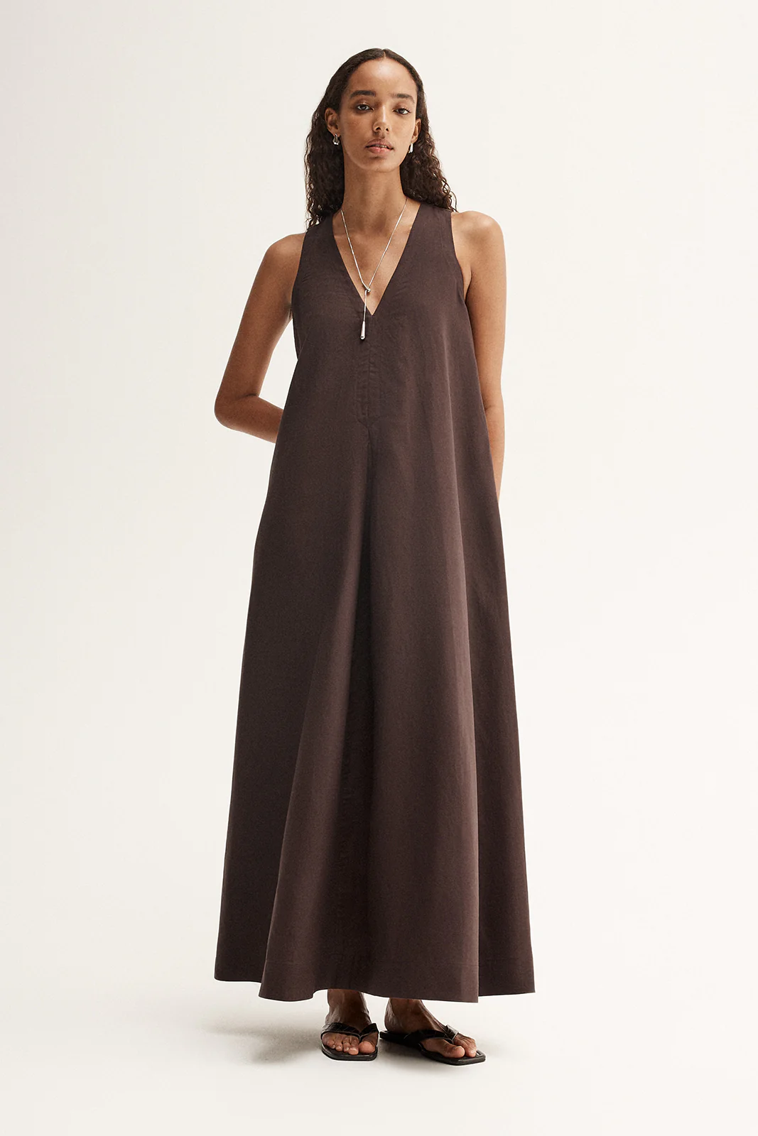Mallory Maxi Dress Chocolate - Image 4