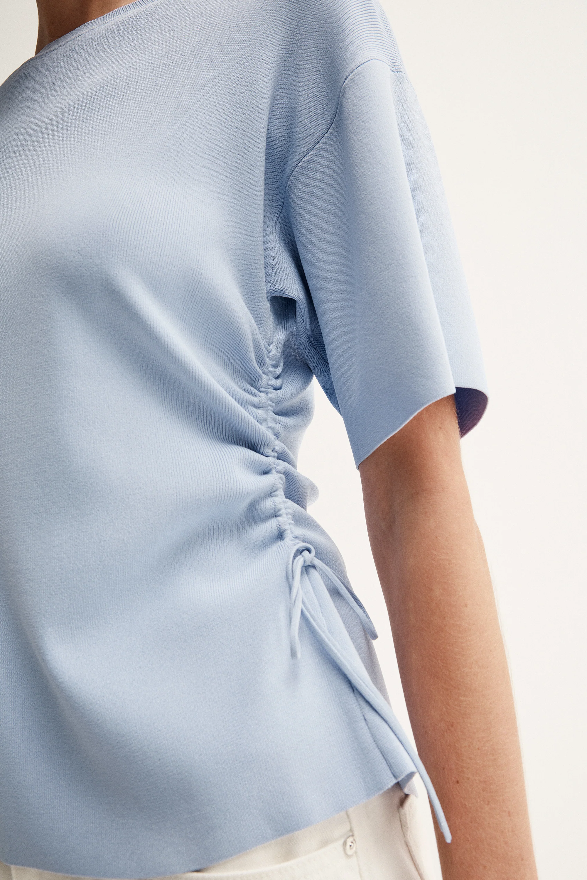 Marley Knit Top Pale Blue - Image 2