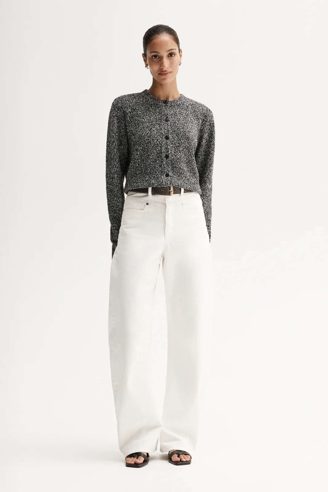 Marnie Knit Cardigan Black Mix - Image 3