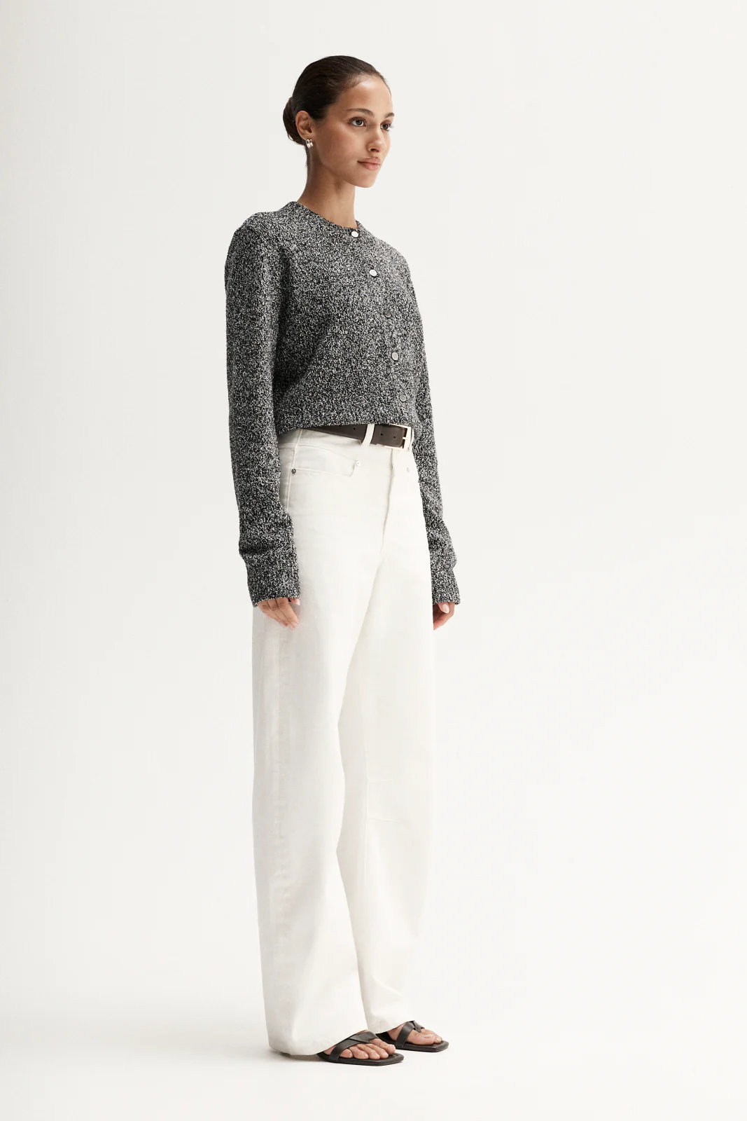 Marnie Knit Cardigan Black Mix - Image 4