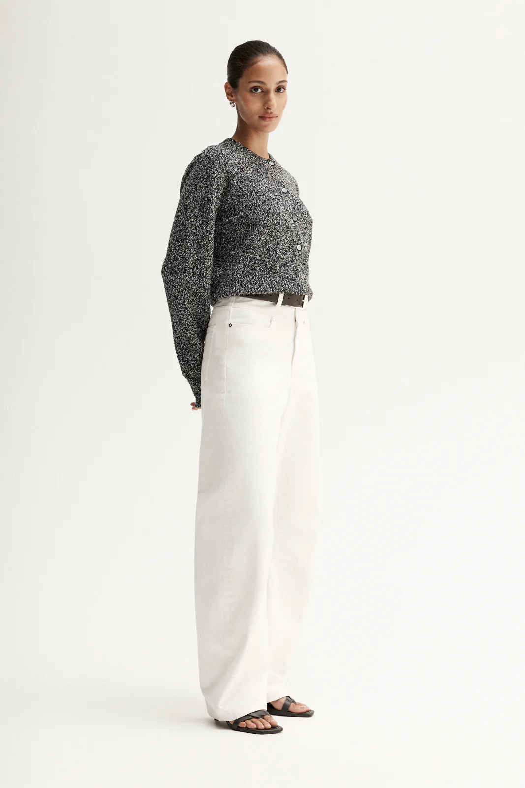 Marnie Knit Cardigan Black Mix - Image 5