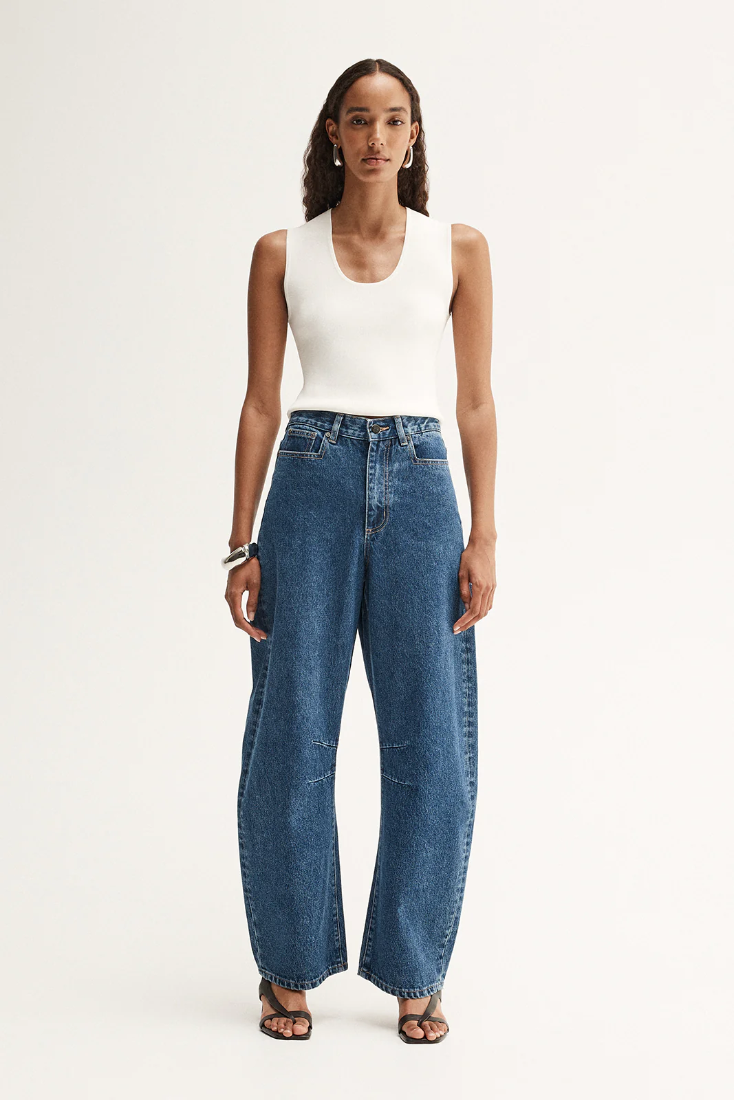 Mason Barrel Leg Jean Dark Indigo - Image 3