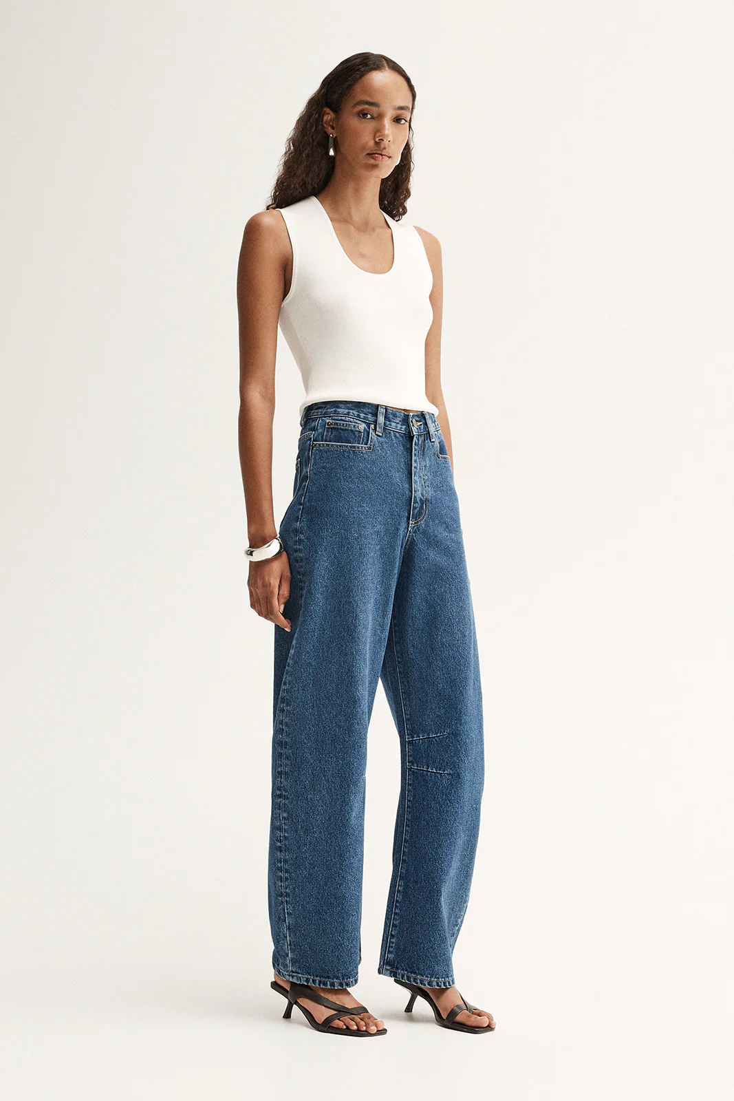 Mason Barrel Leg Jean Dark Indigo - Image 4