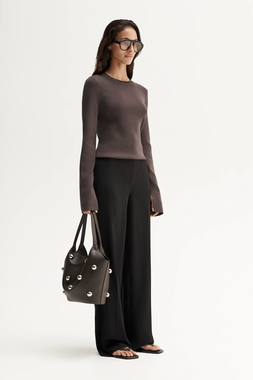 Mazie Knit Top Chocolate - Image 4