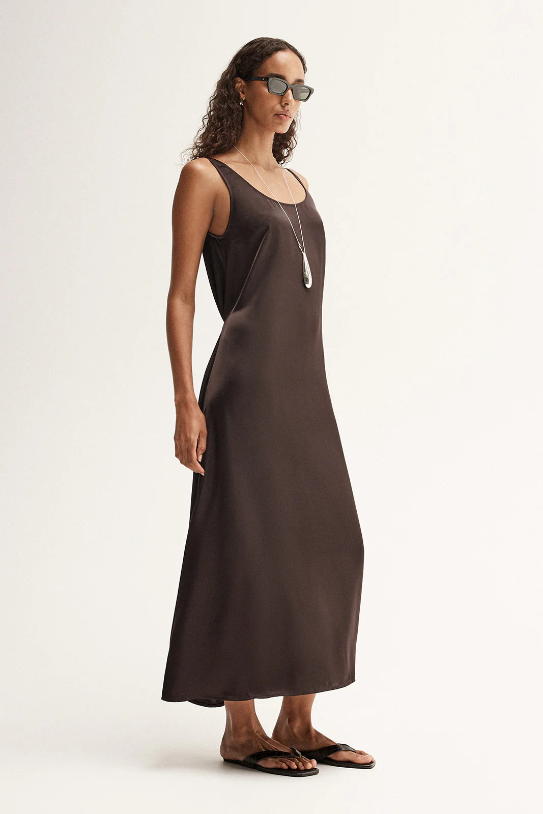 Mina Maxi Dress Chocolate - Image 4