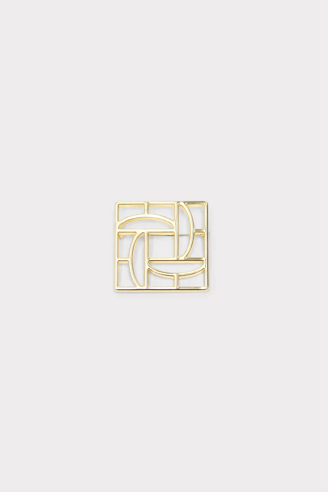 Monogram Brooch Gold - Image 2