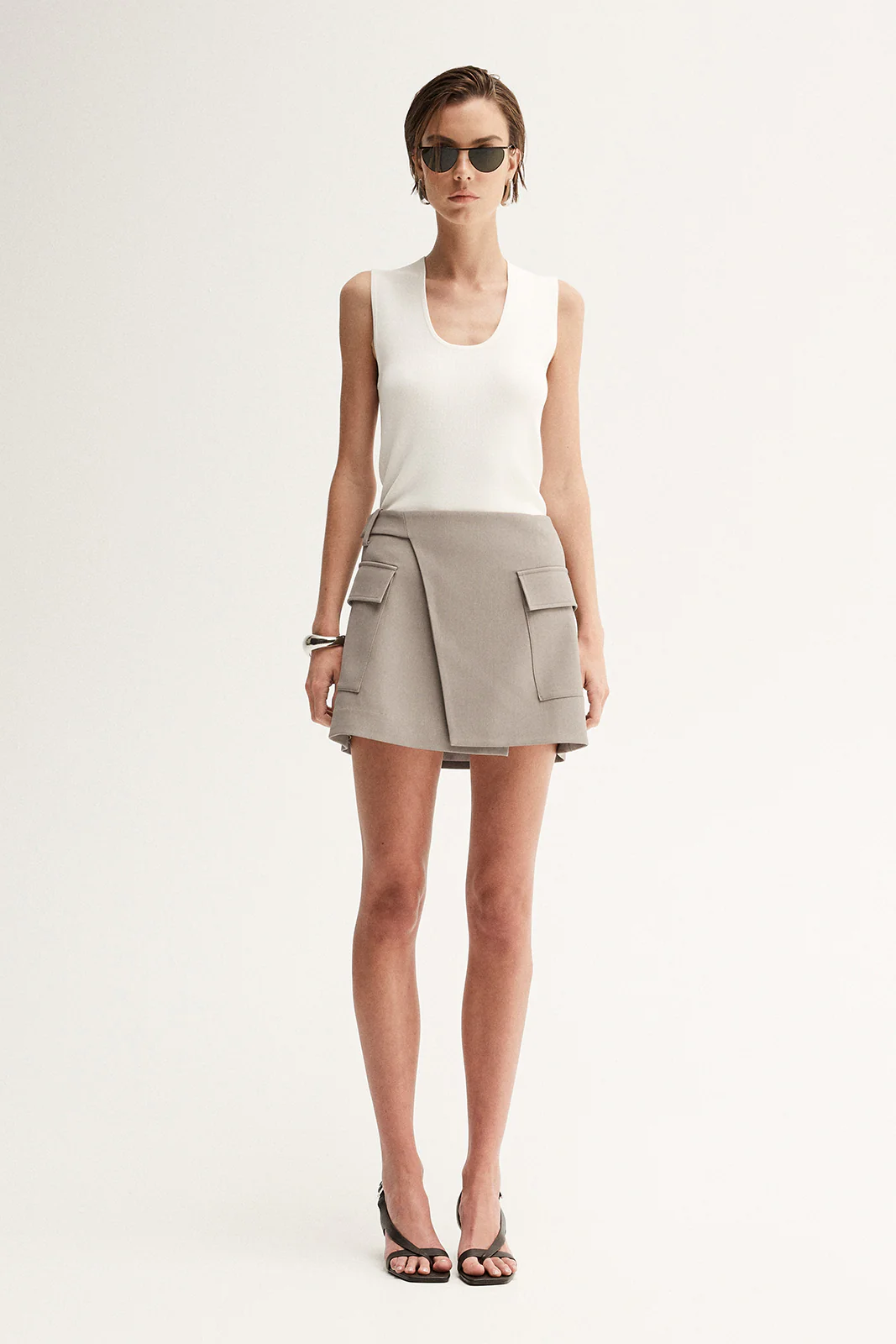 Noah Mini Skirt Taupe - Image 3