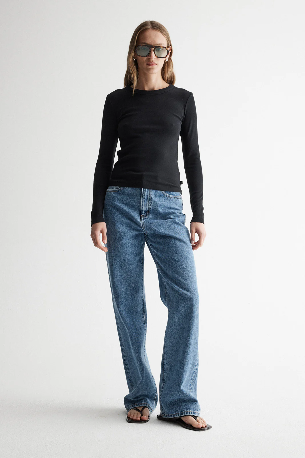 Nola Long Sleeve Top Black - Image 3