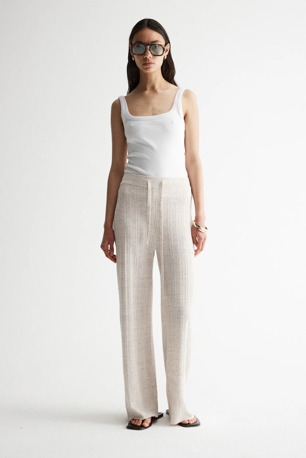 Oscar Knit Pant Oat Marle - Image 4